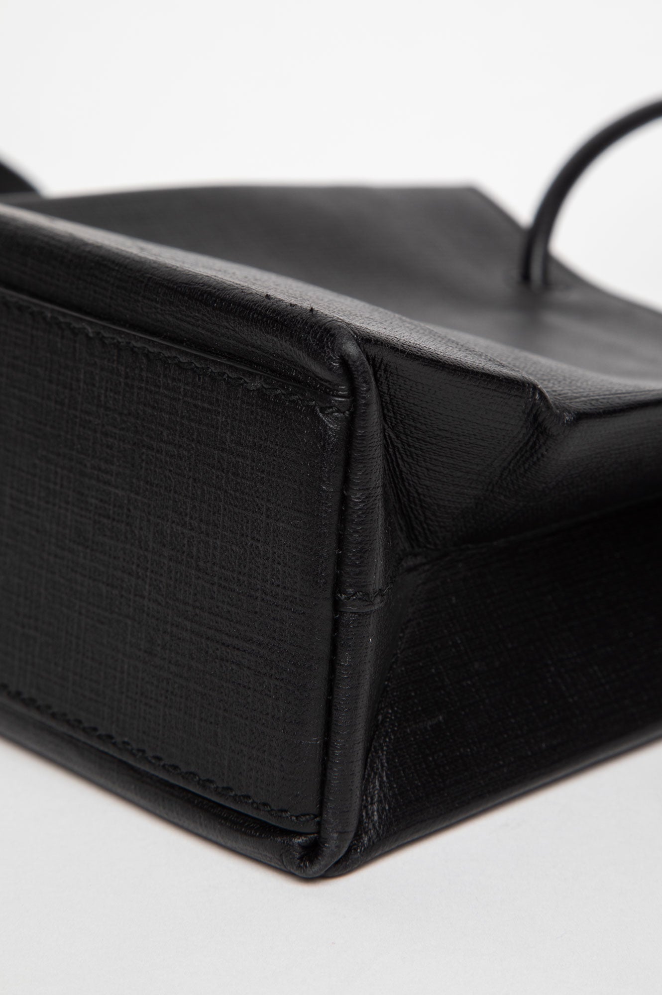 Balenciaga Black Embossed Calfskin XXS Shopping Tote