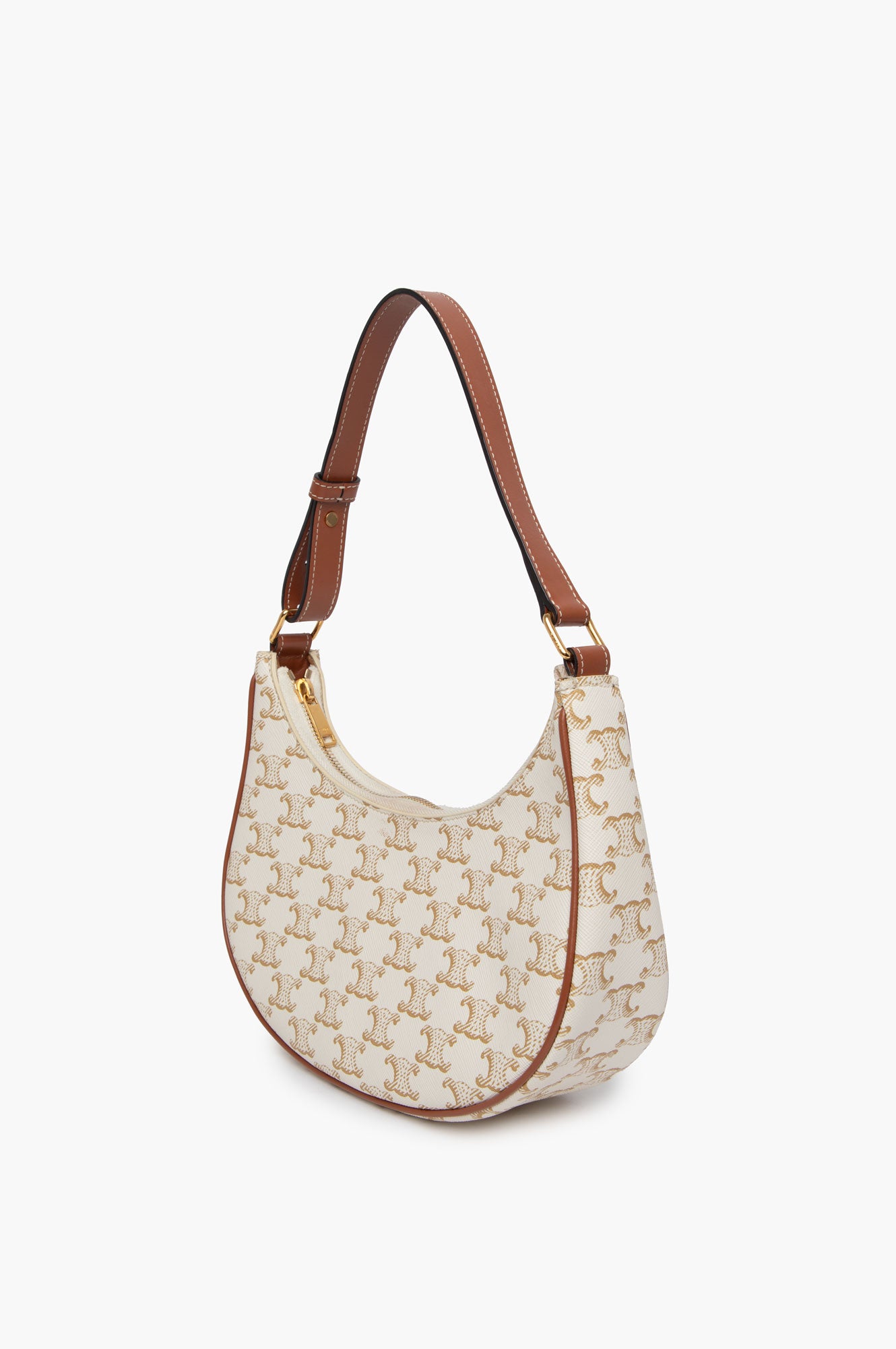 Celine White Triomphe Ava Bag
