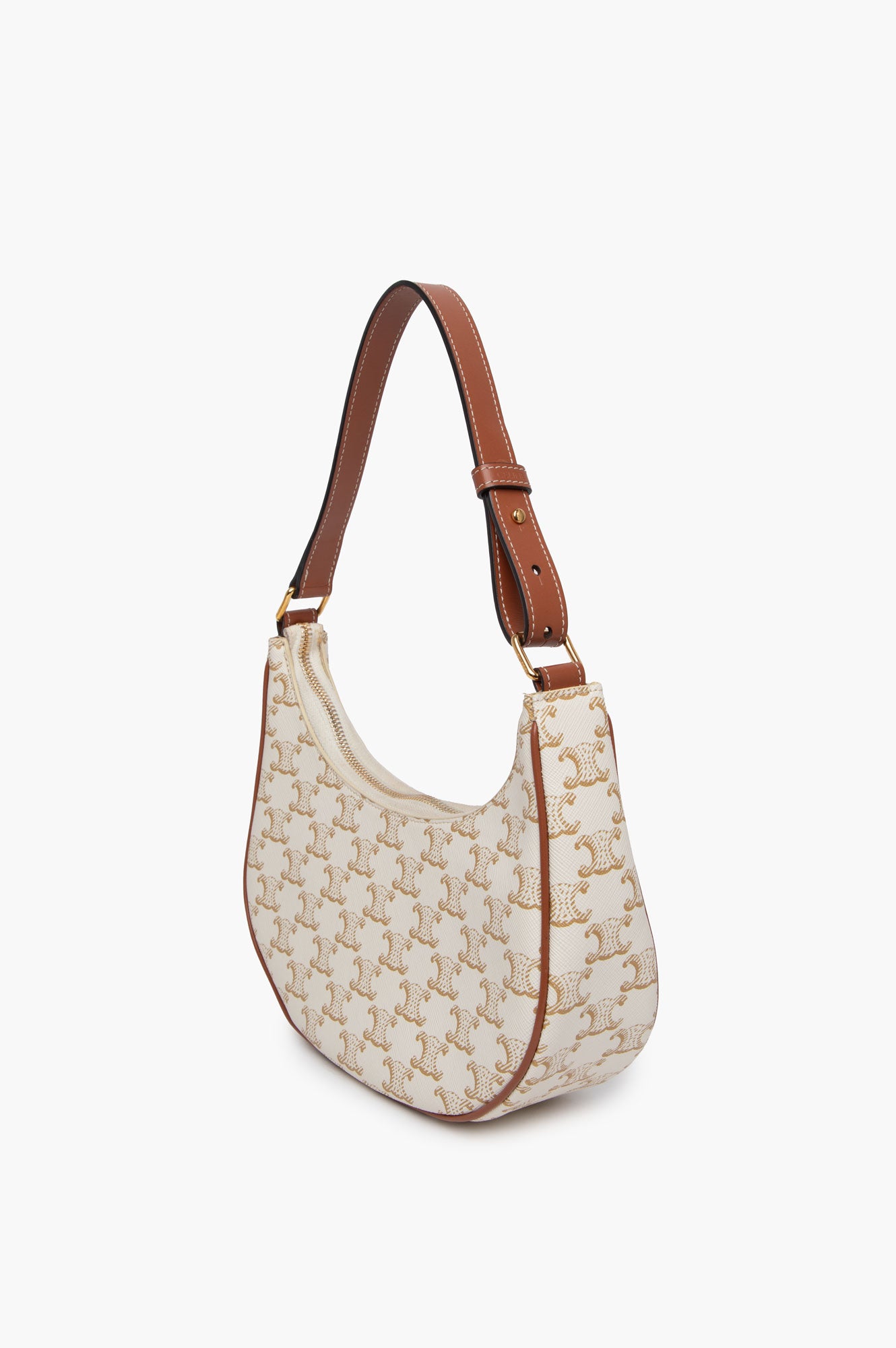 Celine White Triomphe Ava Bag