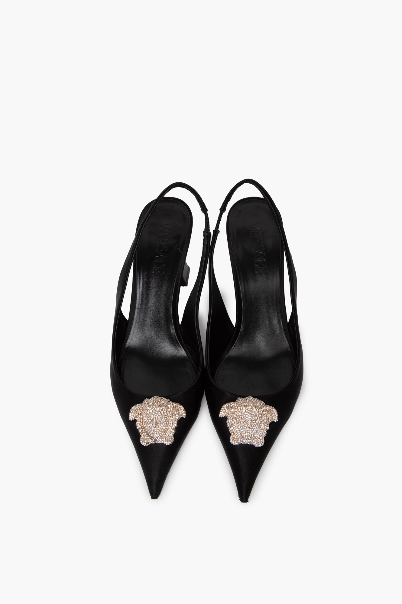 Versace Black Slingback Pumps Size 39
