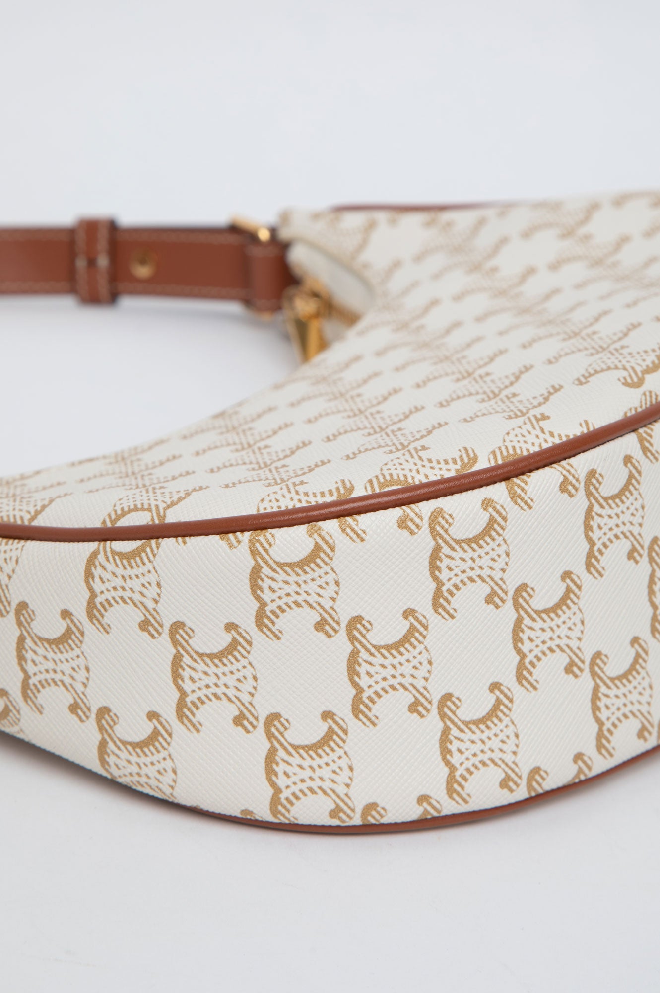 Celine White Triomphe Ava Bag