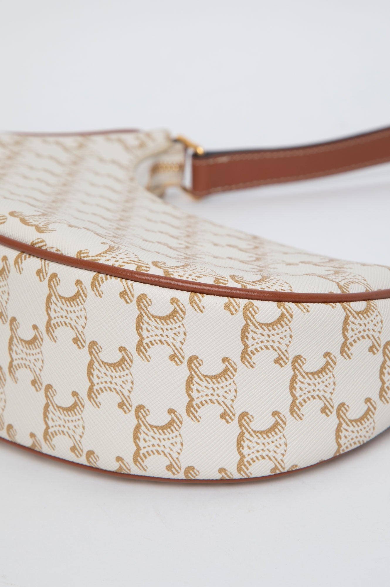 Celine White Triomphe Ava Bag