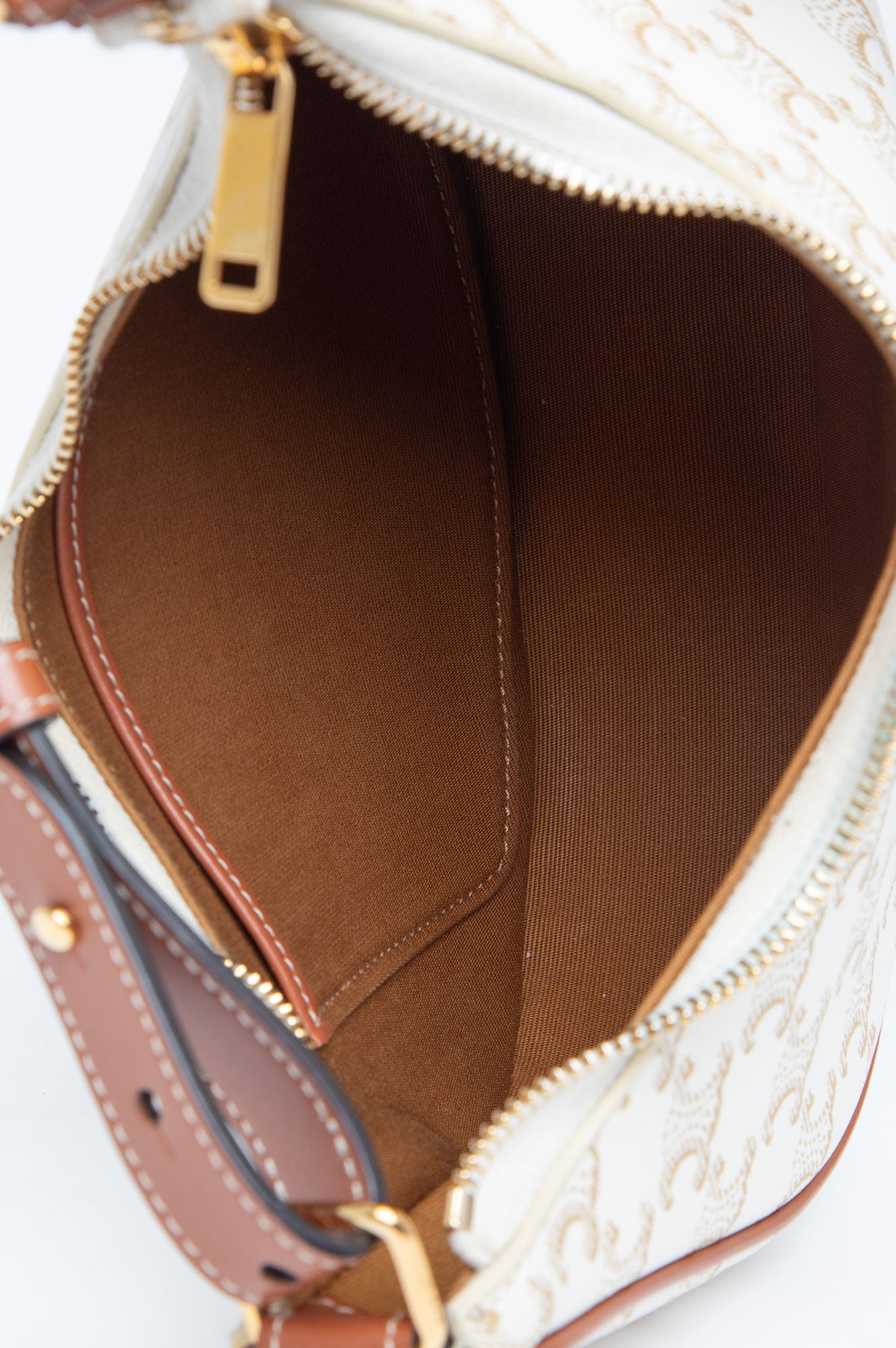 Celine White Triomphe Ava Bag