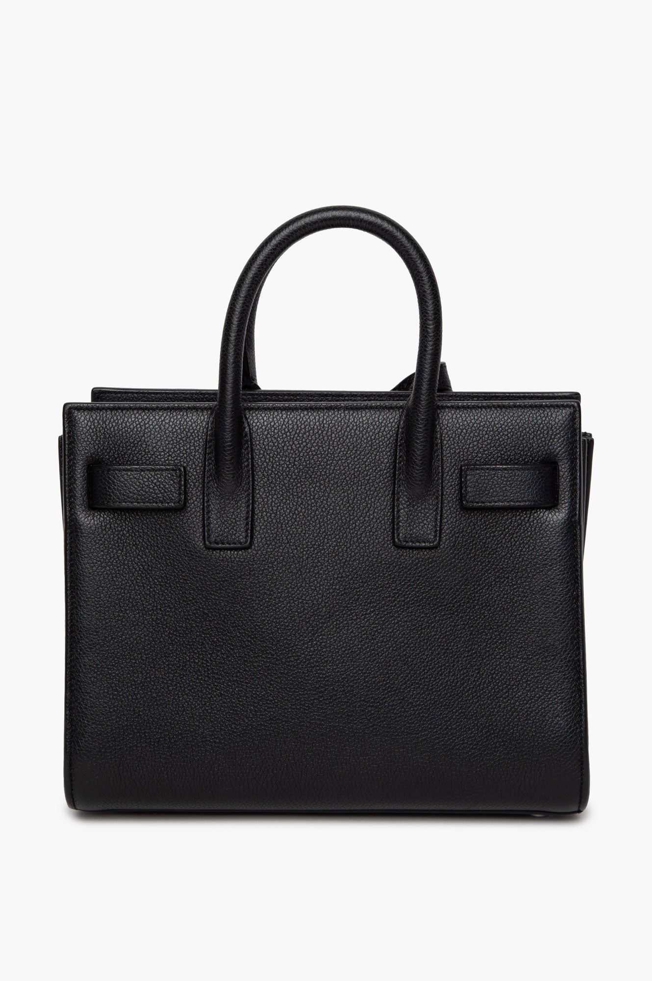 Saint Laurent Black Grained Calfskin Nano Sac De Jour