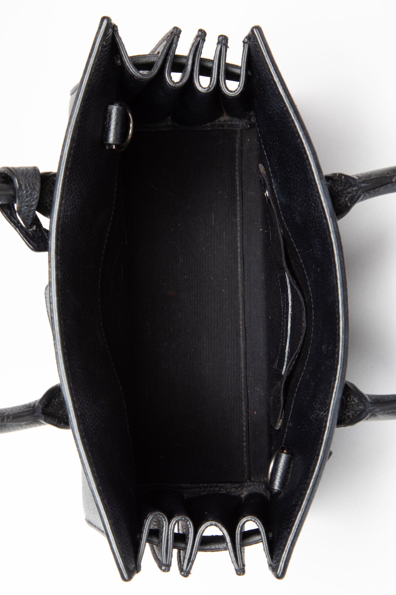 Saint Laurent Black Grained Calfskin Nano Sac De Jour