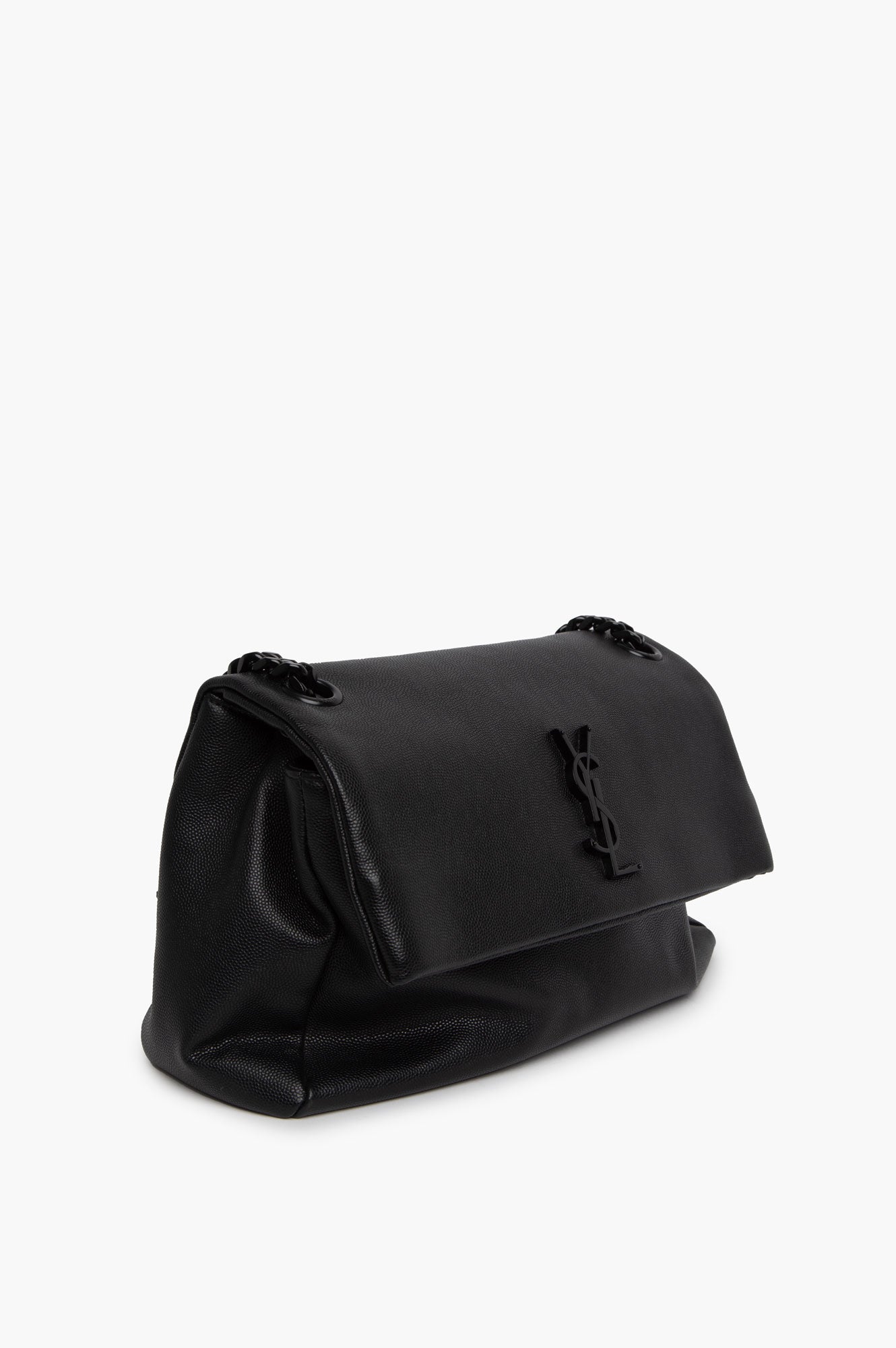 Saint Laurent All Black Medium Leather West Hollywood Bag