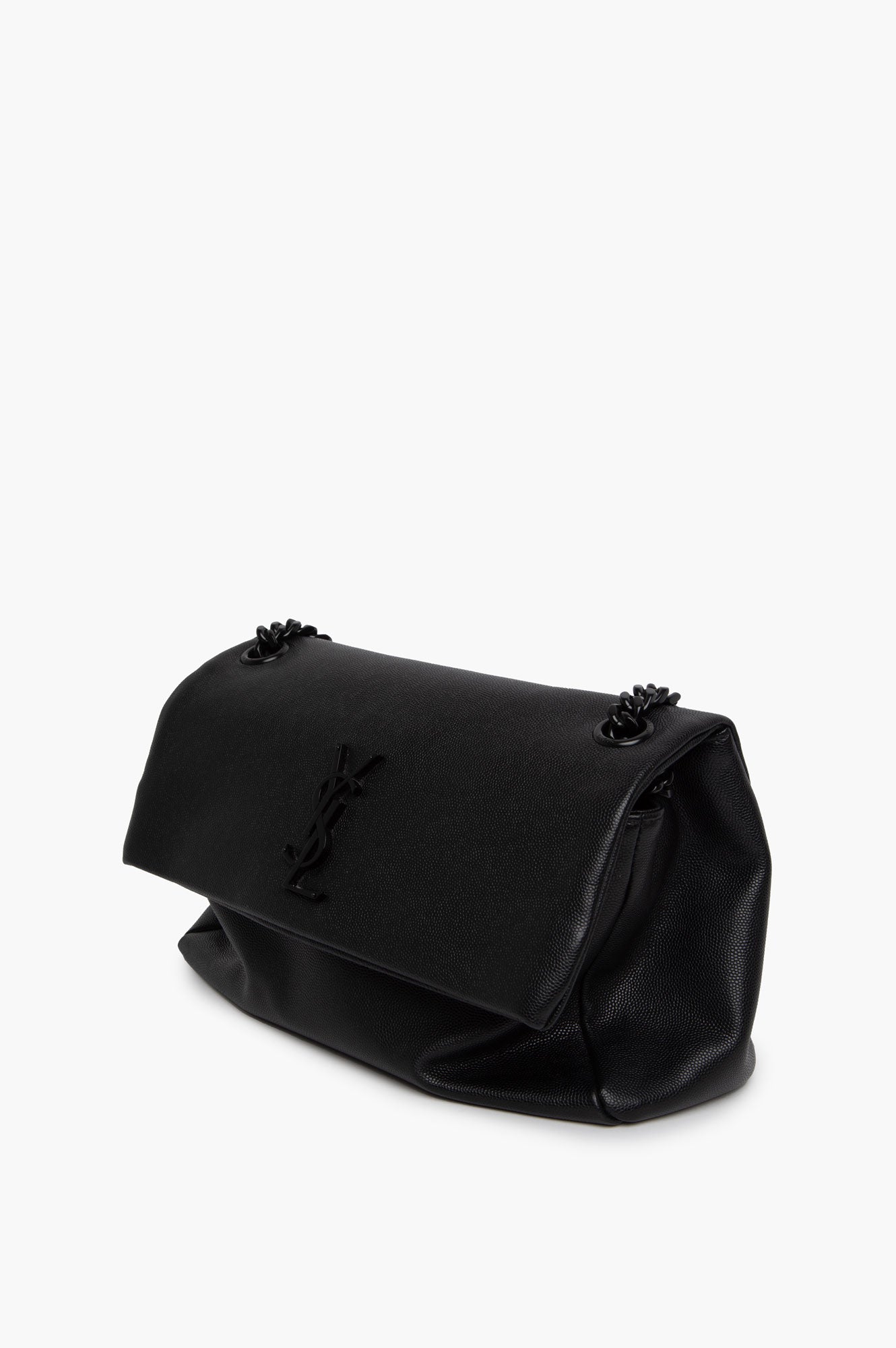Saint Laurent All Black Medium Leather West Hollywood Bag