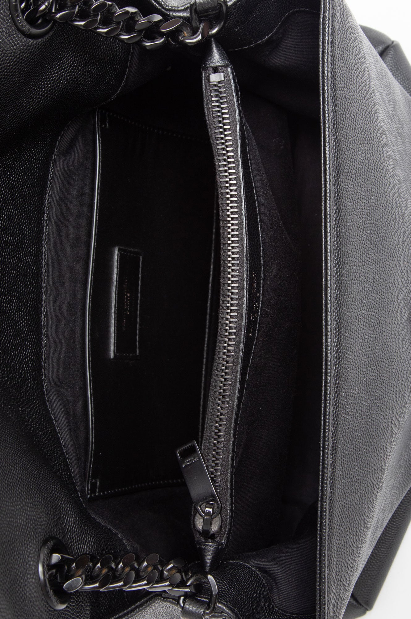 Saint Laurent All Black Medium Leather West Hollywood Bag