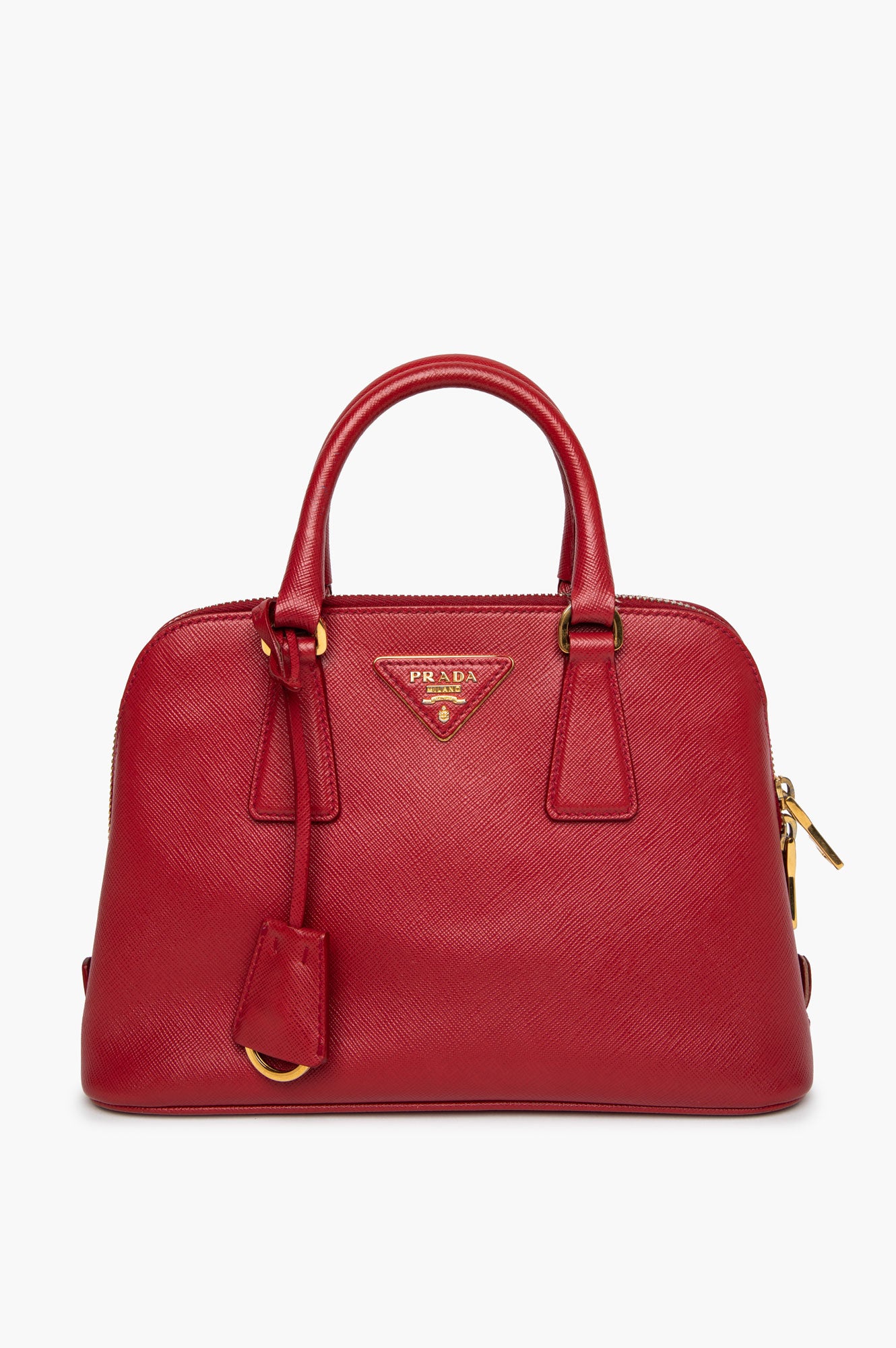 Prada Pink Saffiano Lux Small Promenade Bag
