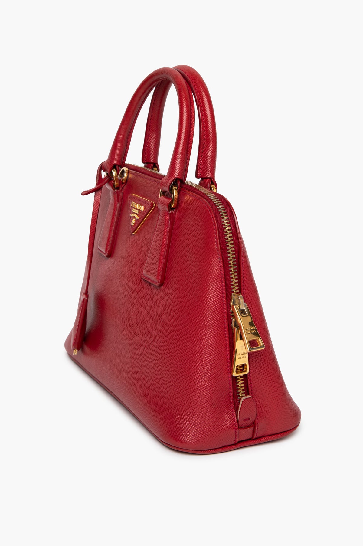 Prada Pink Saffiano Lux Small Promenade Bag