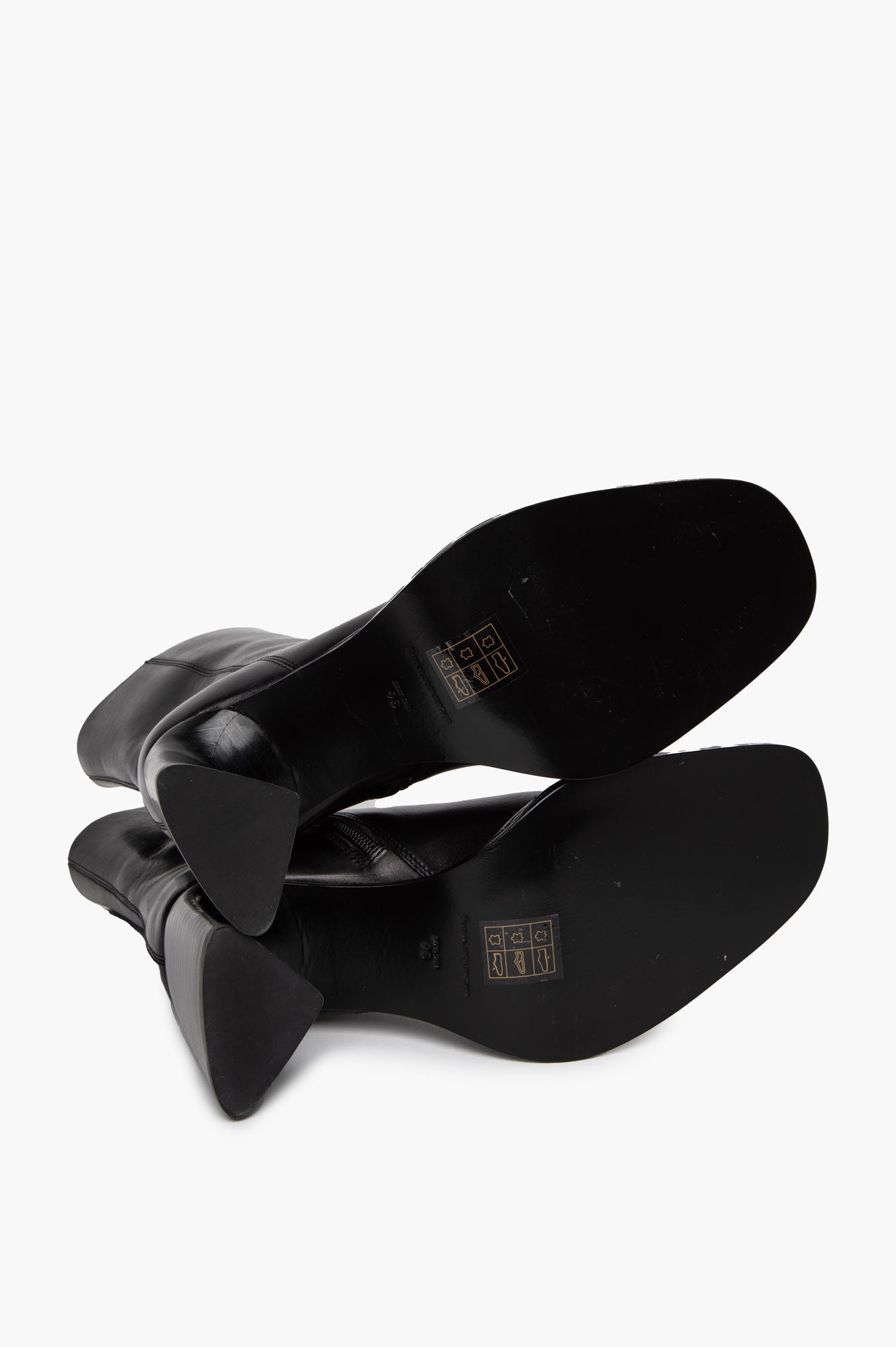 Alexander Wang Black Leather Booker Ankle Boots Size 36