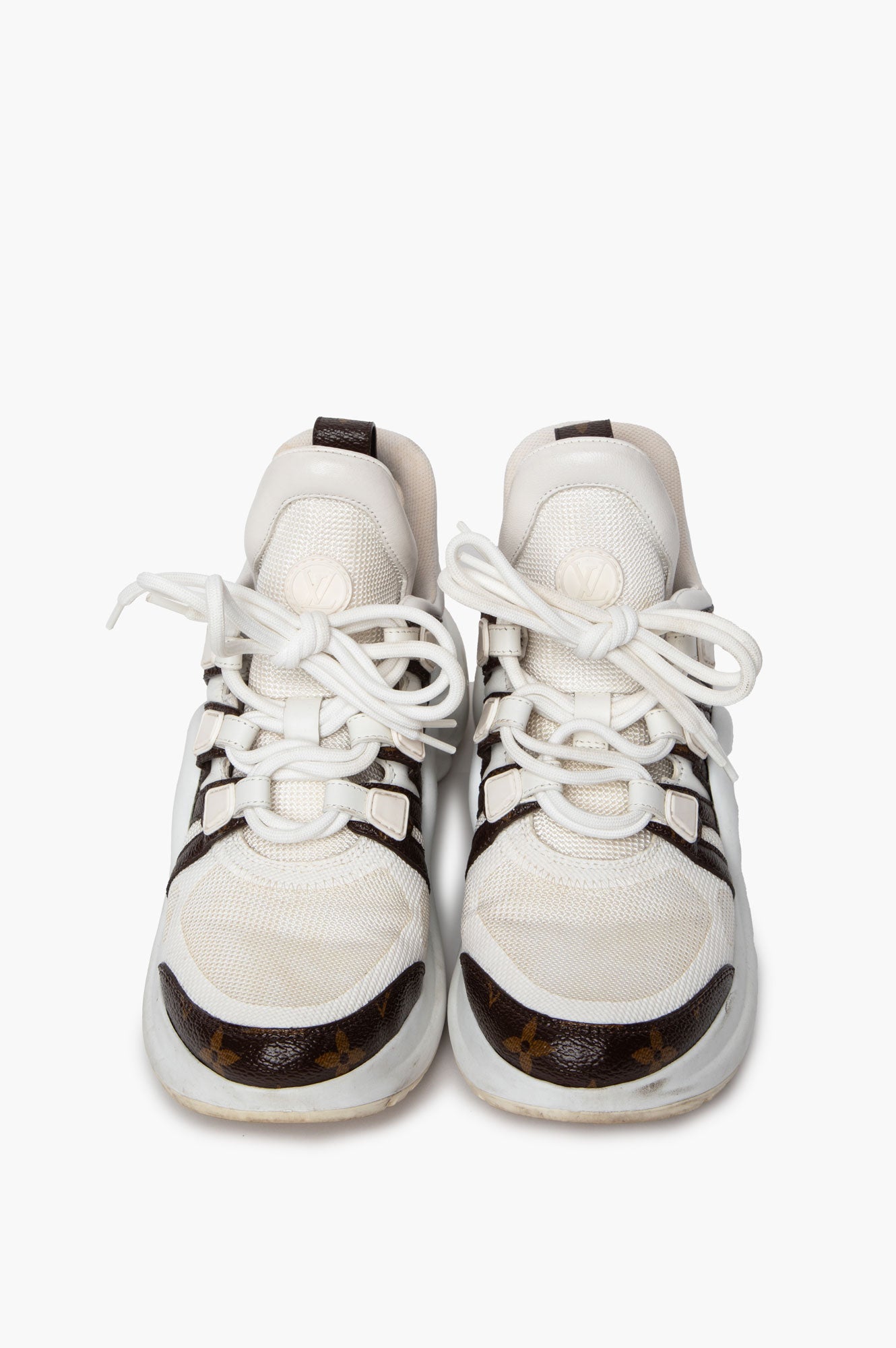 Louis Vuitton White/Monogram Canvas LV Archlight Sneakers Size 36.5