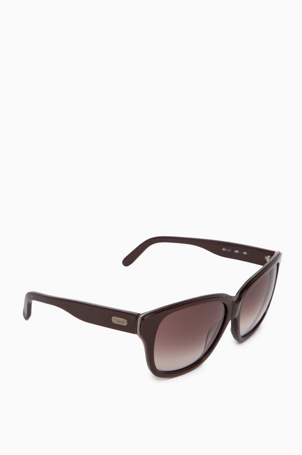 Chloé CL 2138 CO4 125 Brown Brushed Metal Trim Sunglasses