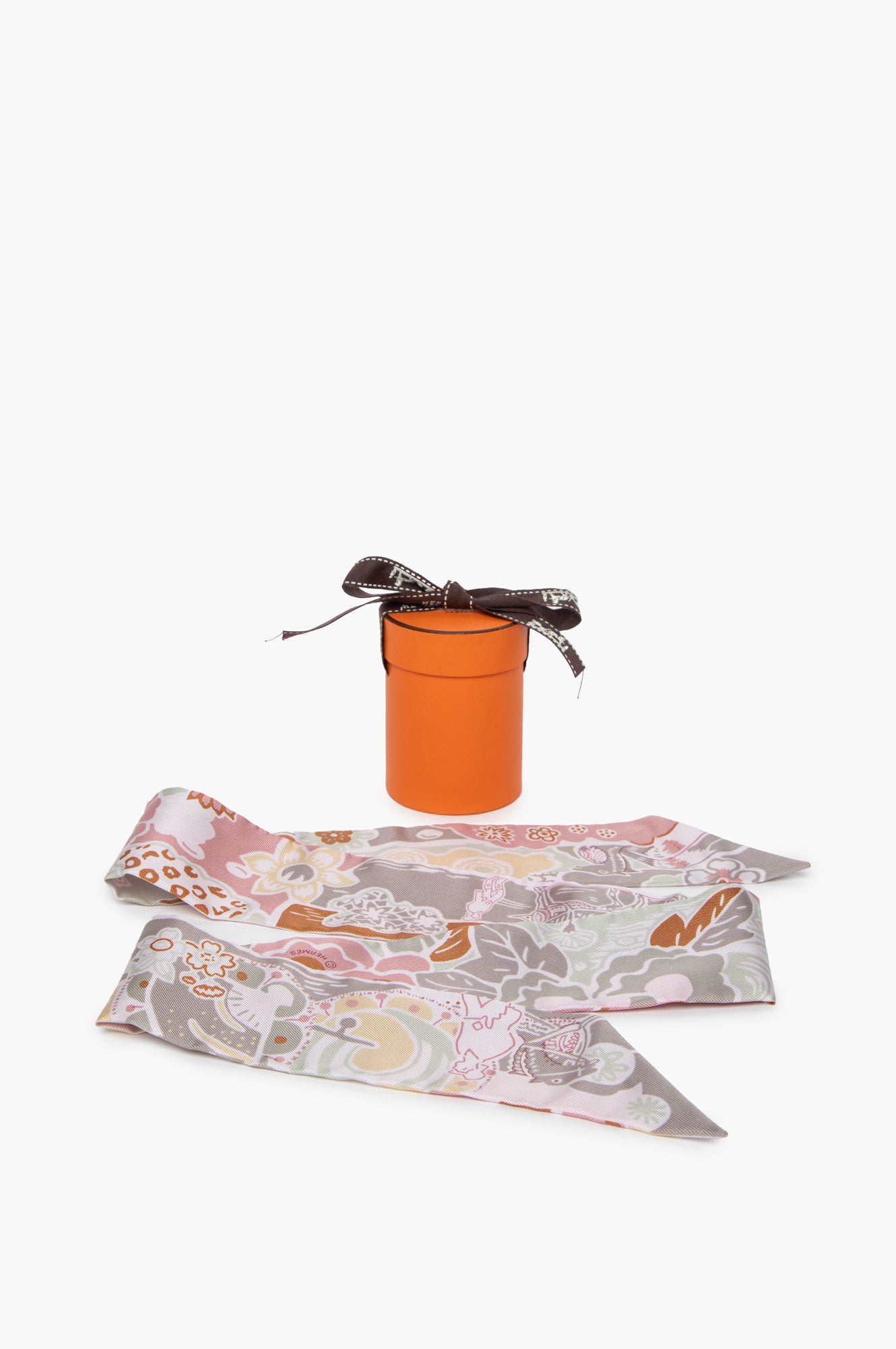 Hermès Dusty Rose Silk Bingata Twilly