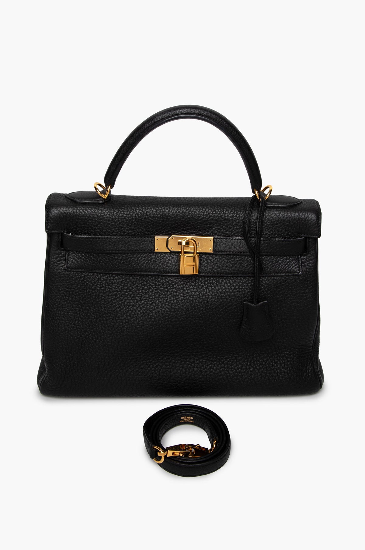 Hermès Kelly 32 Black Togo Leather GHW