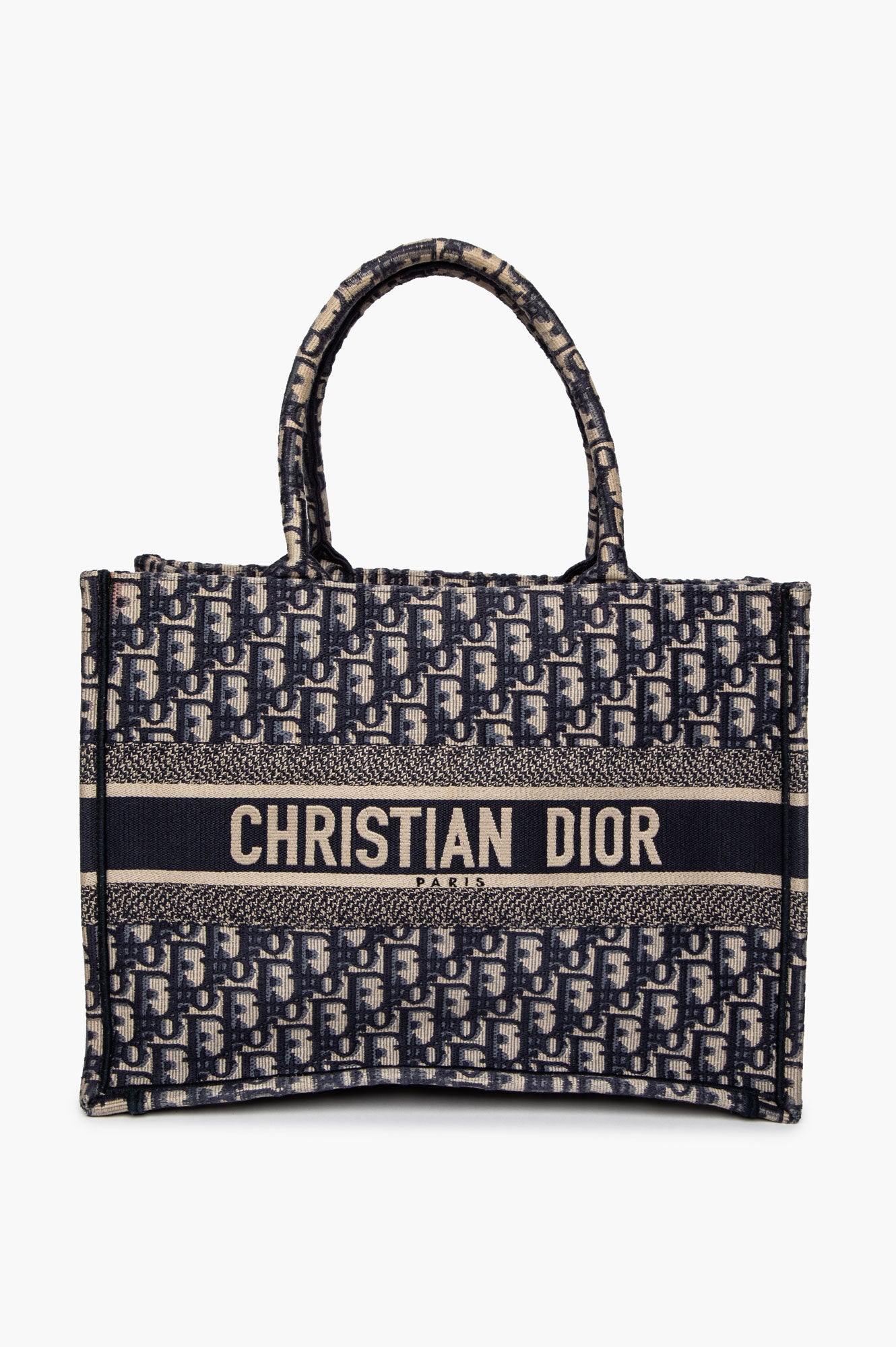 Christian Dior Blue Oblique Canvas Book Tote