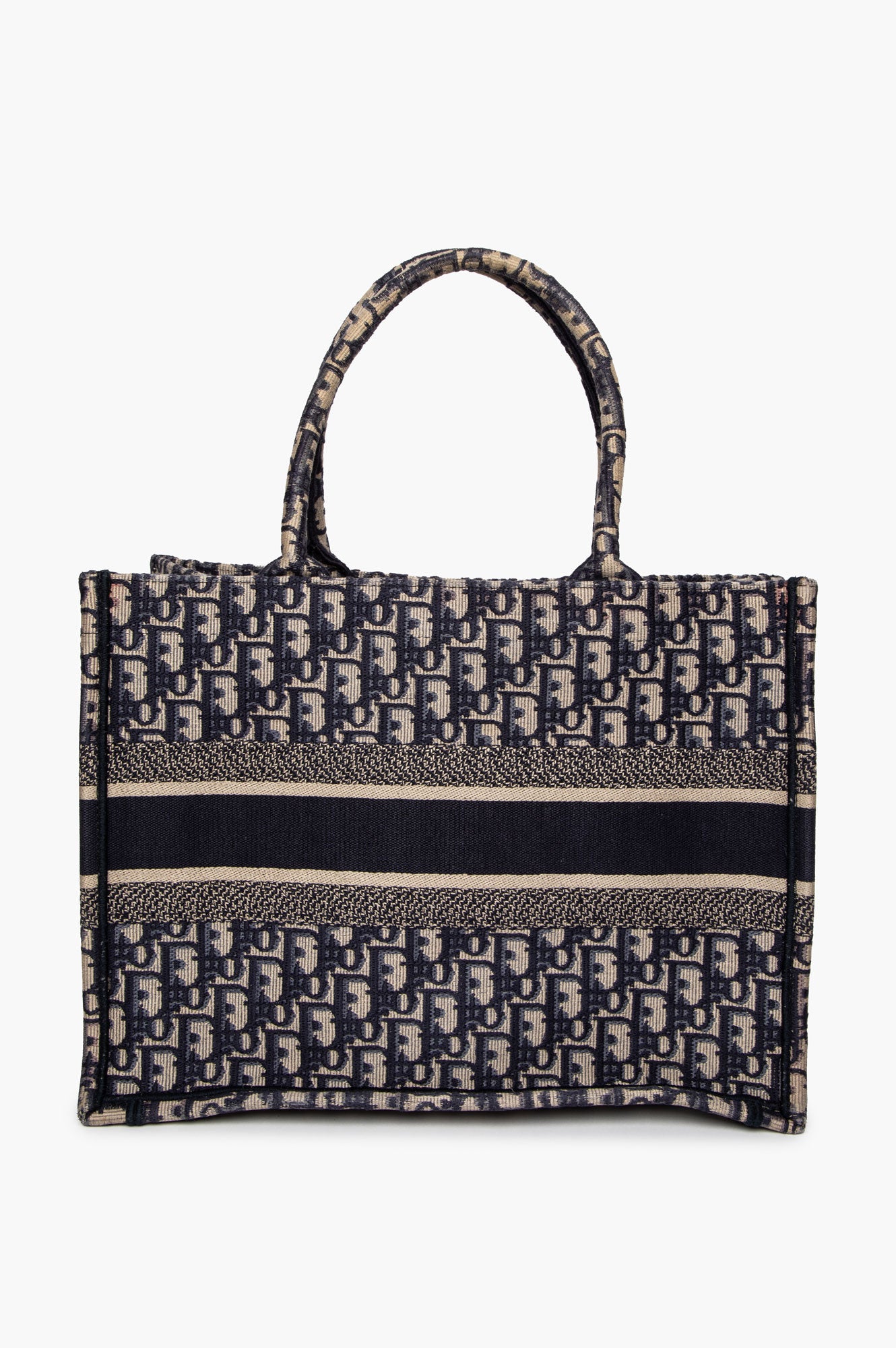 Christian Dior Blue Oblique Canvas Book Tote