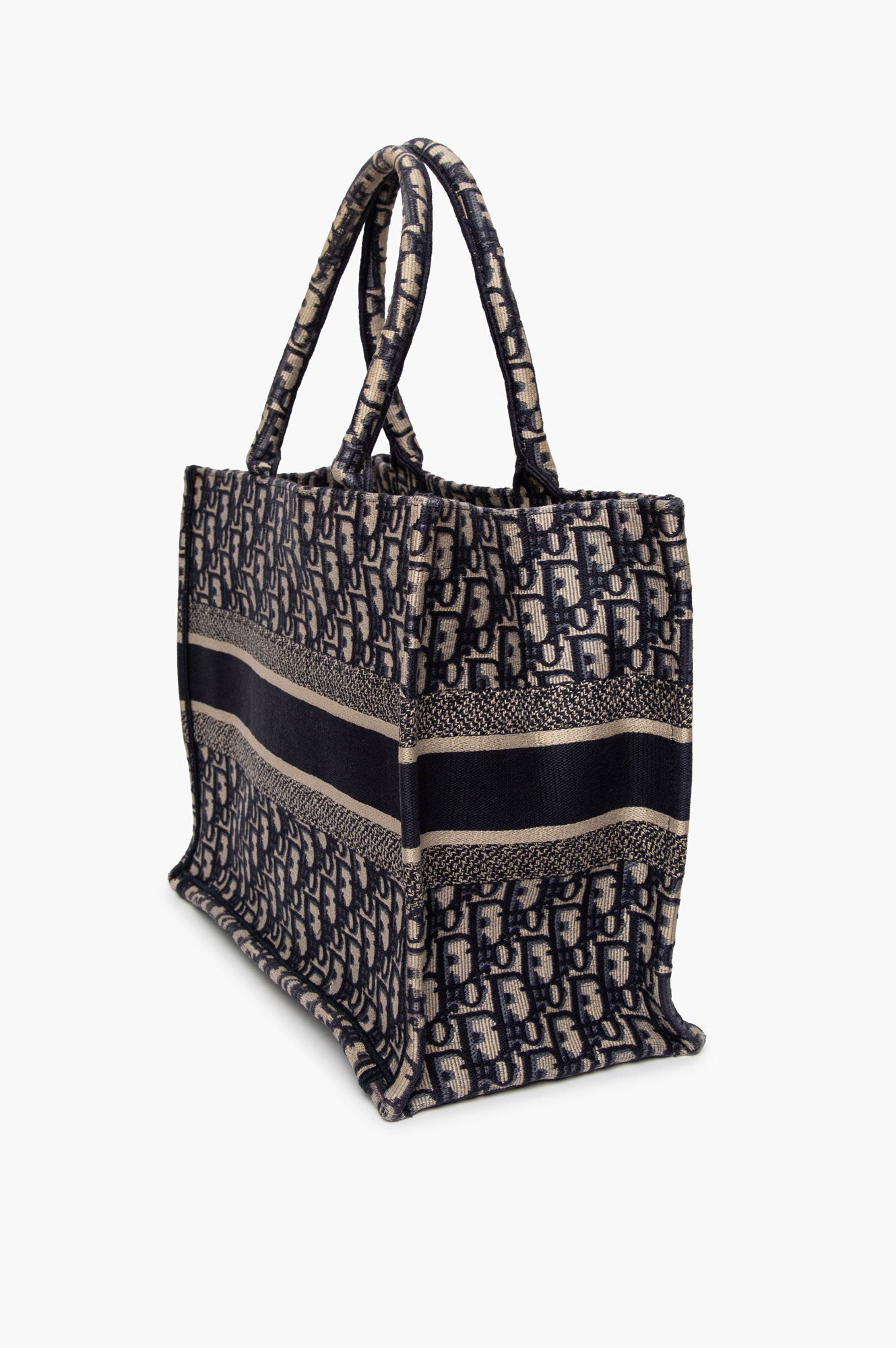 Christian Dior Blue Oblique Canvas Book Tote