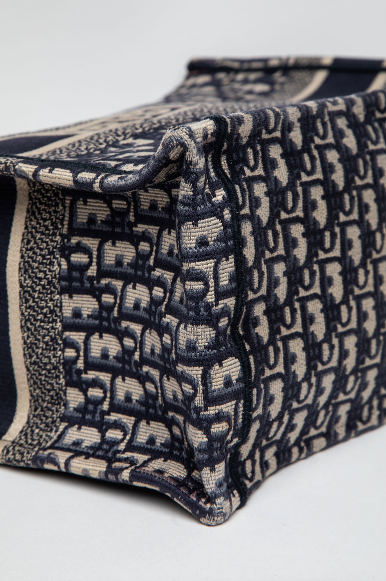Christian Dior Blue Oblique Canvas Book Tote