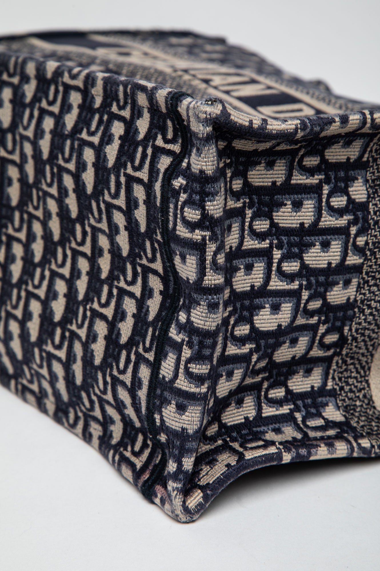 Christian Dior Blue Oblique Canvas Book Tote