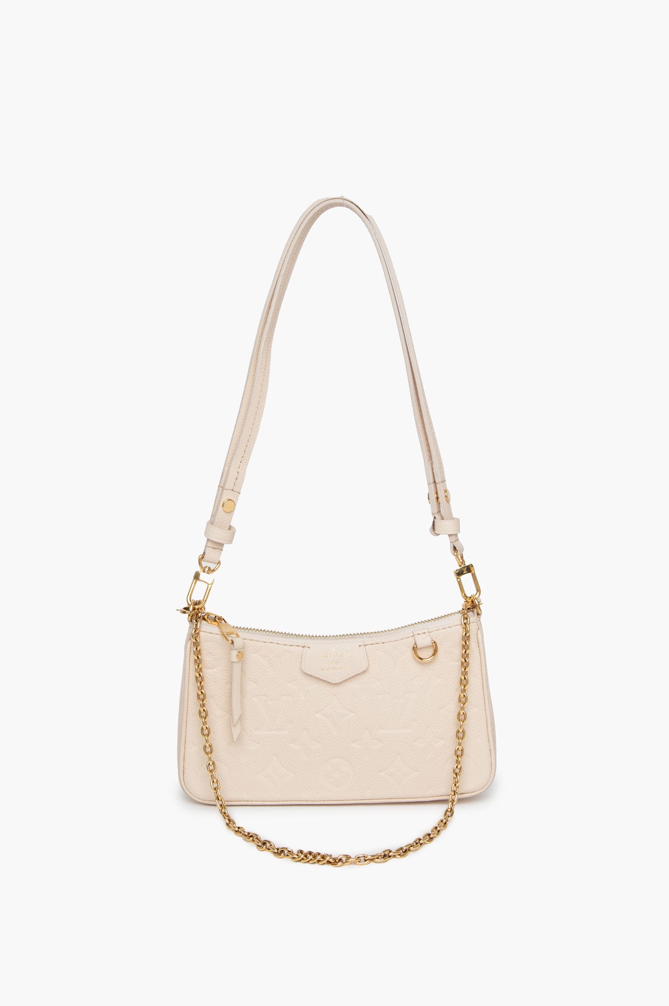 Louis Vuitton Cream Easy Pouch On Strap Bag