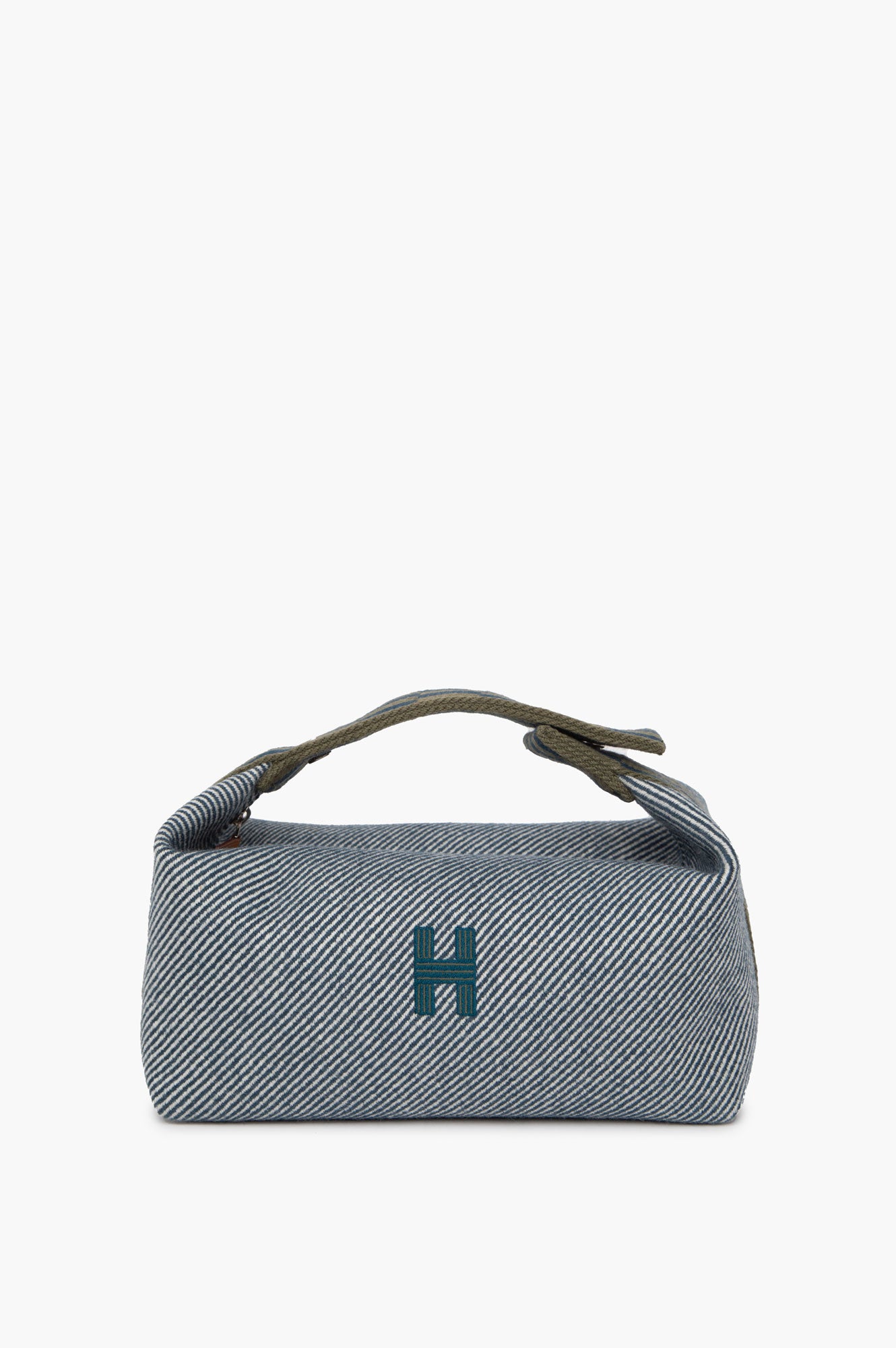 Hermes Blue Brade-A-Brac Medium Bag with Strap