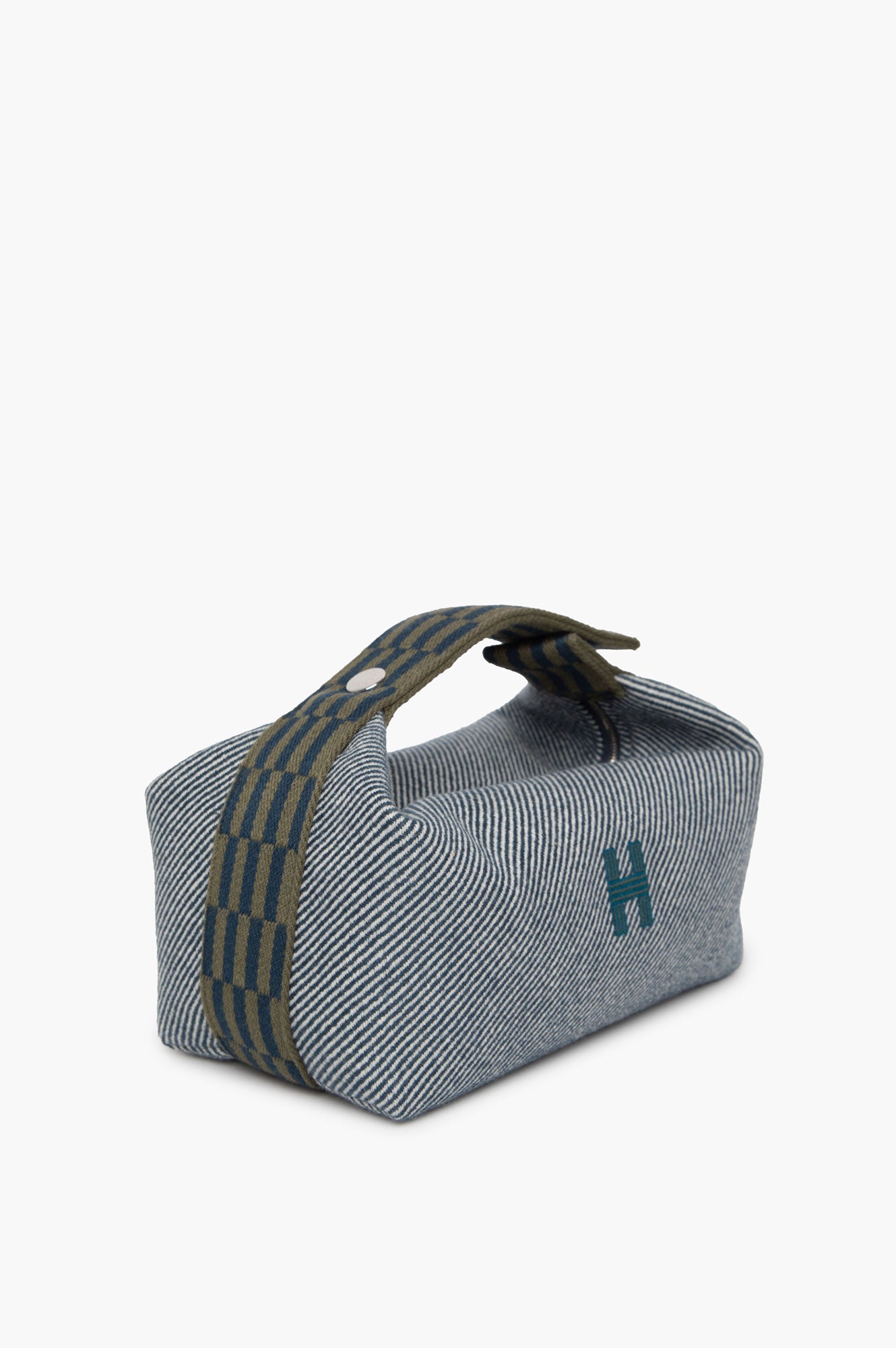 Hermes Blue Brade-A-Brac Medium Bag with Strap