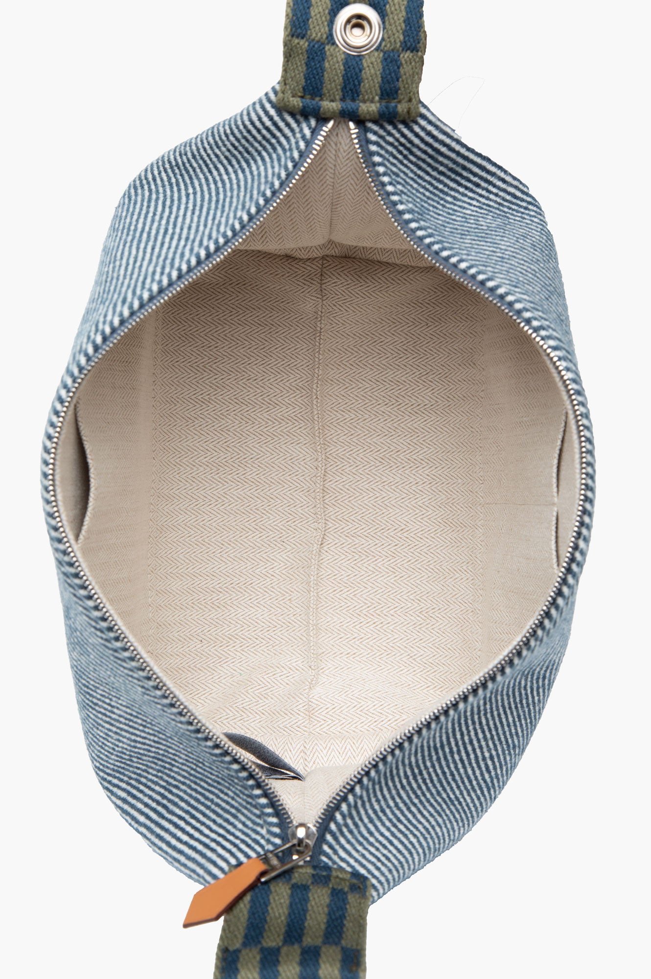 Hermes Blue Brade-A-Brac Medium Bag with Strap