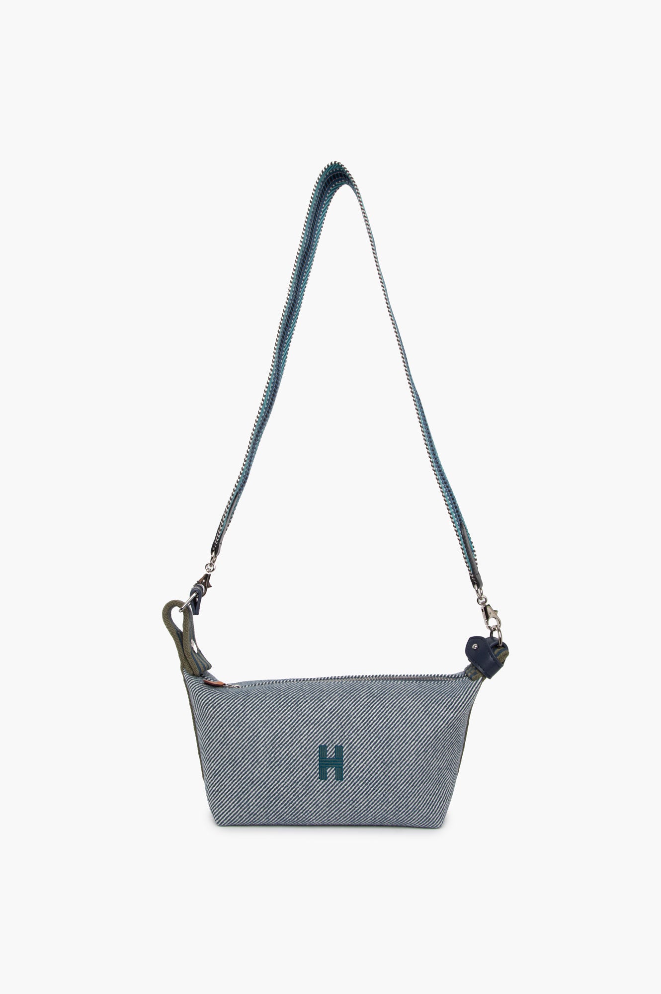 Hermes Blue Brade-A-Brac Medium Bag with Strap