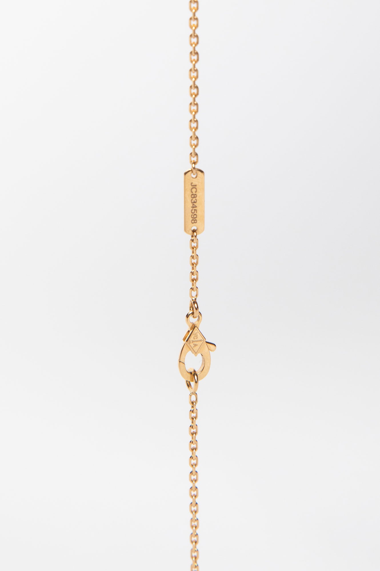 Van Cleef & Arpels 18k Gold Carnelian Vintage Alhambra Necklace