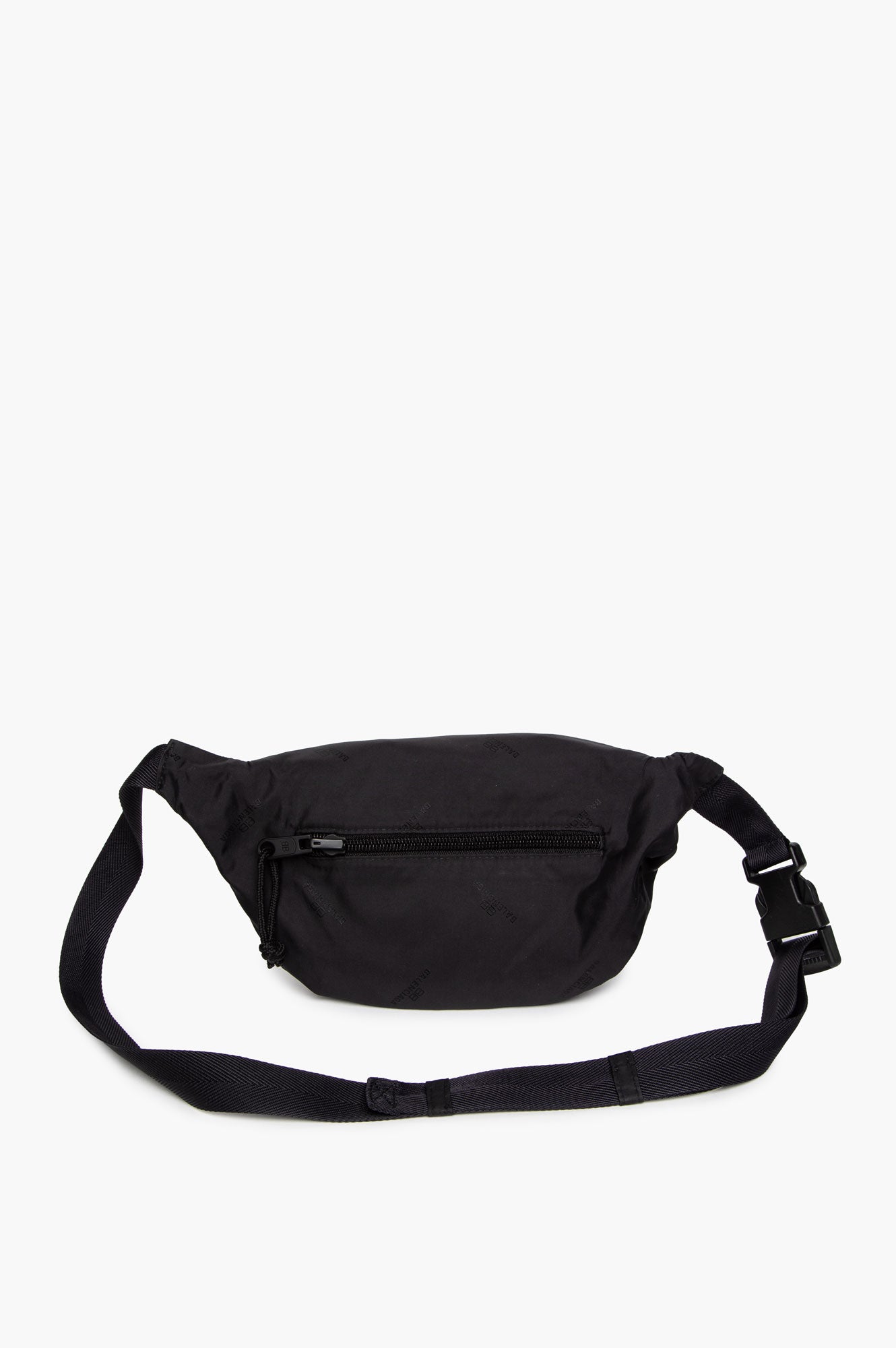 Balenciaga Black Recycled Nylon Logo Belt Bag