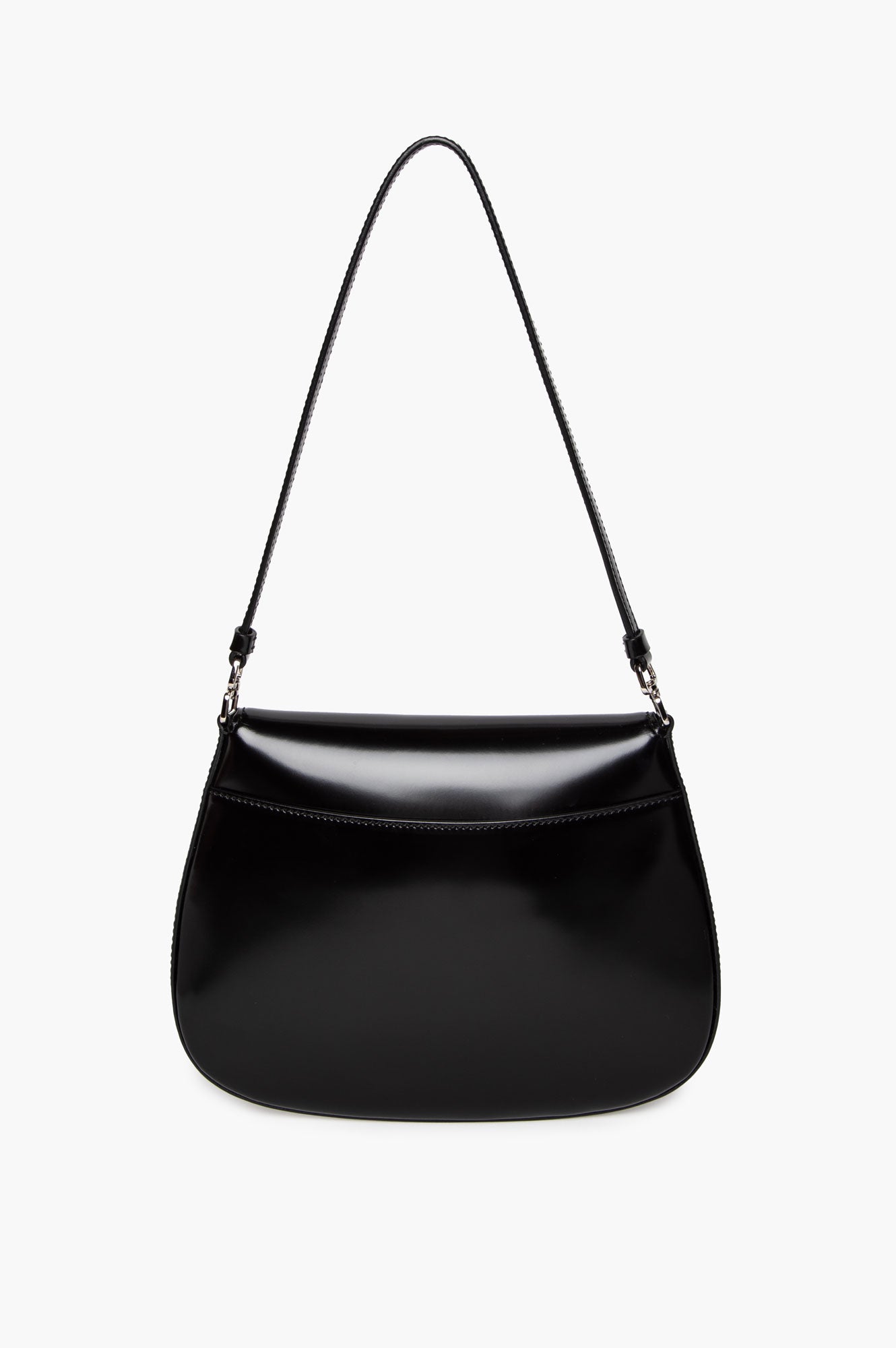 Prada Black Shiny Calfskin Cleo Shoulder Bag