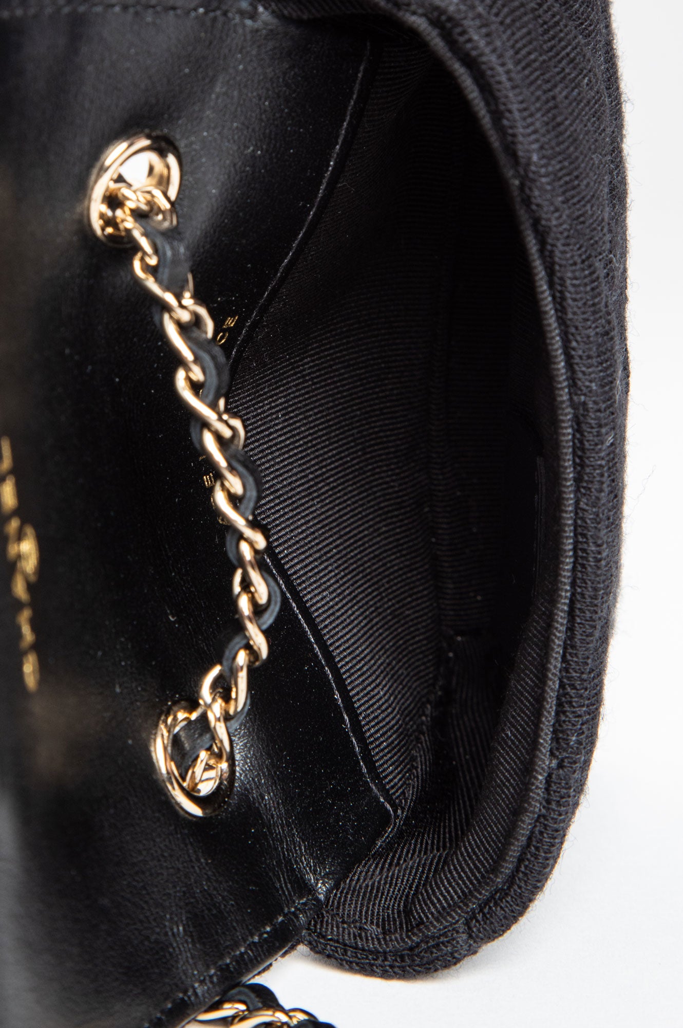 Chanel Black Quilted Jersey GHW Belt Bag
