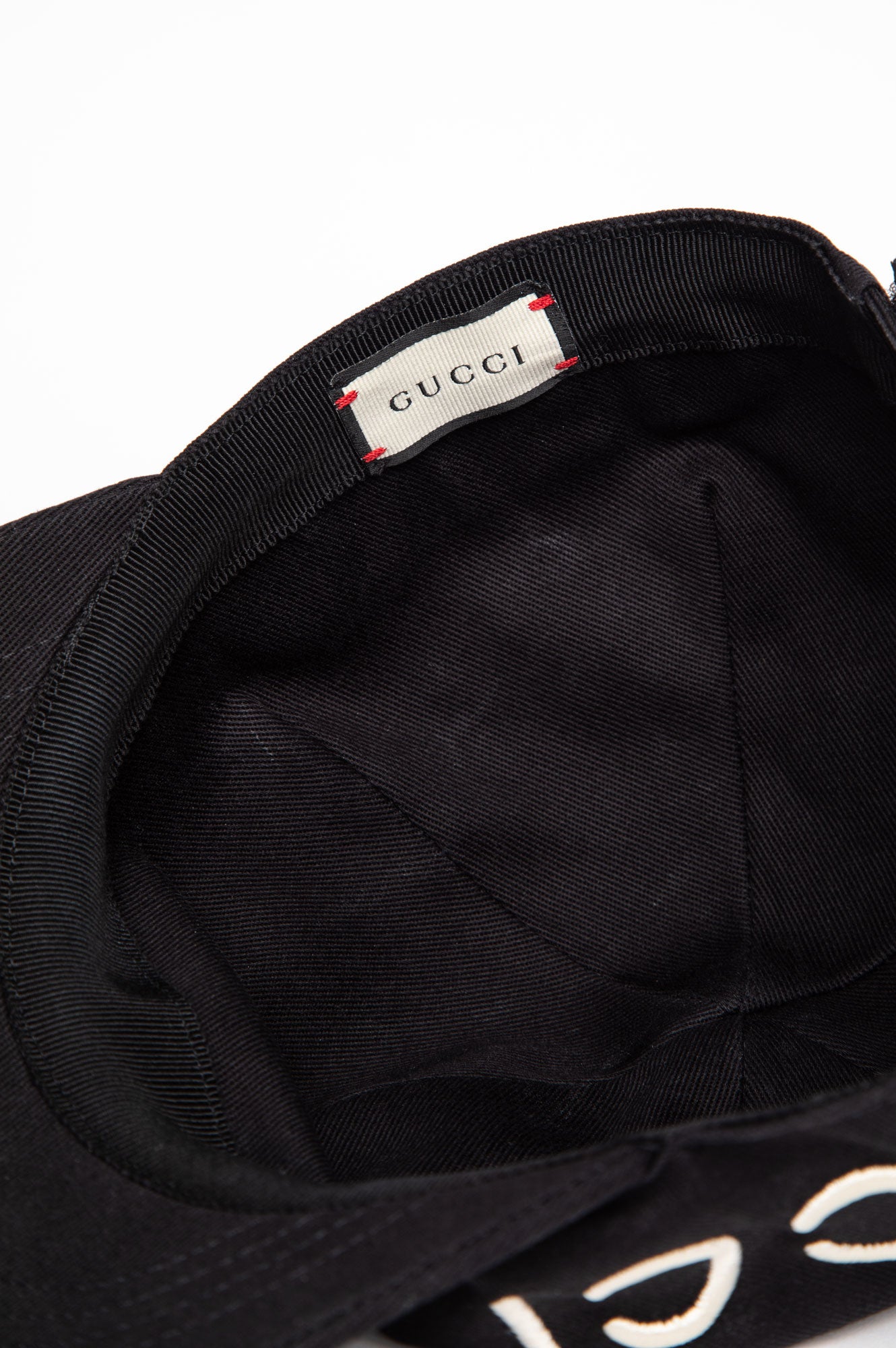 Gucci Black Cotton Loved Baseball Cap