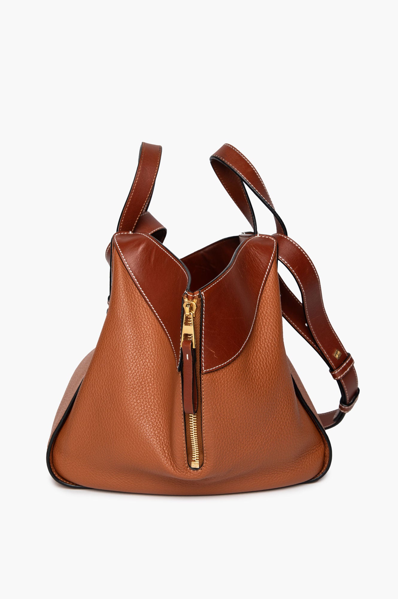 Loewe Brown Leather Medium Hammock Bag