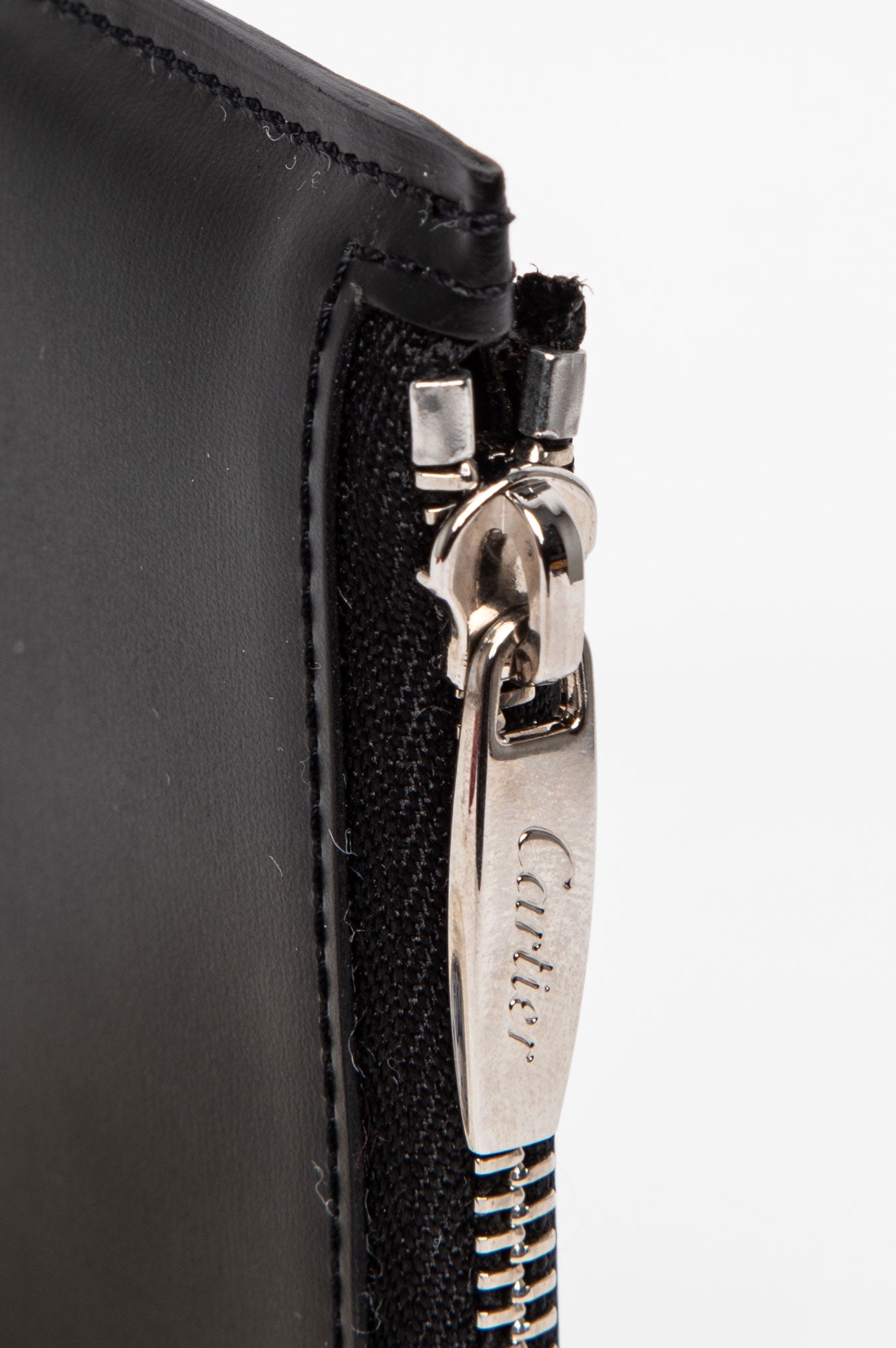 Cartier Black Leather Coin Purse Wallet