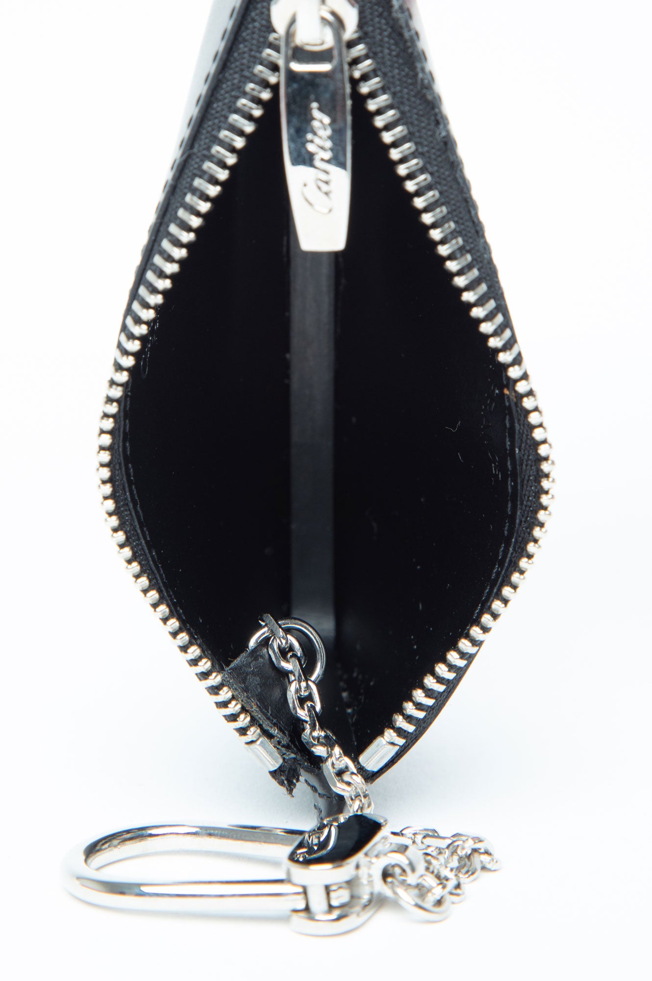 Cartier Black Leather Coin Purse Wallet