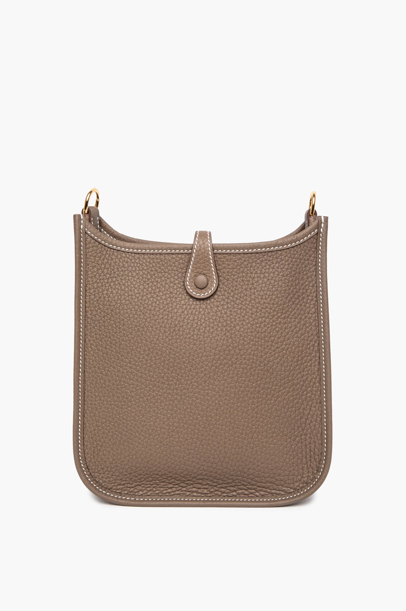 Hermes Mini Evelyne in Etaupe Clemence Leather GHW