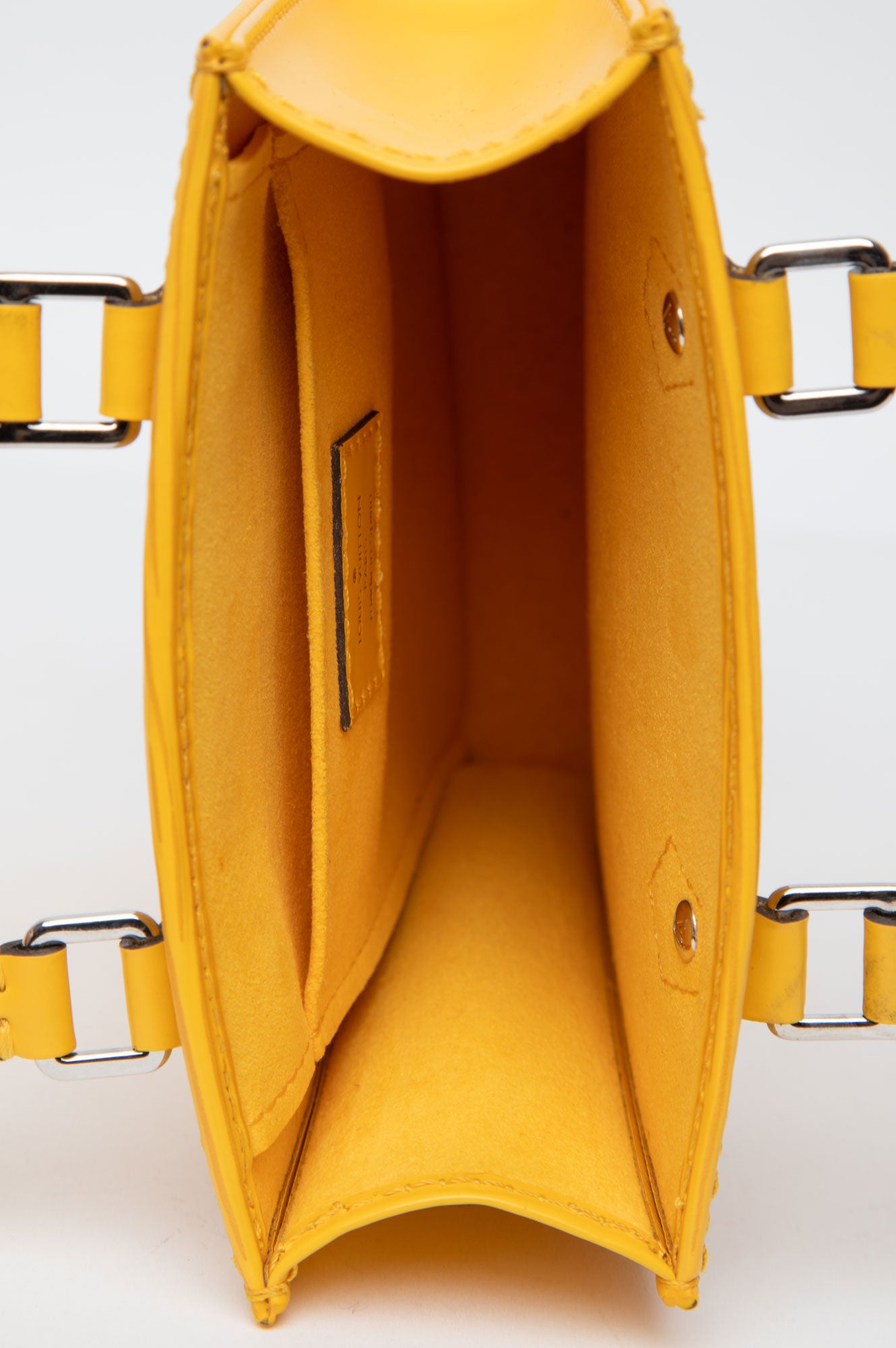 Louis Vuitton Yellow Epi Sac Plat Petit with Strap