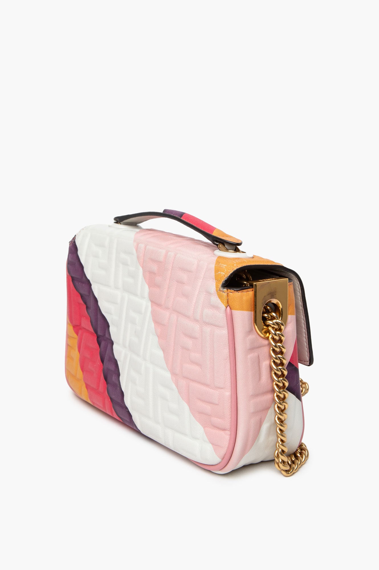 Fendi Multicolor Baguette Chain Midi Bag