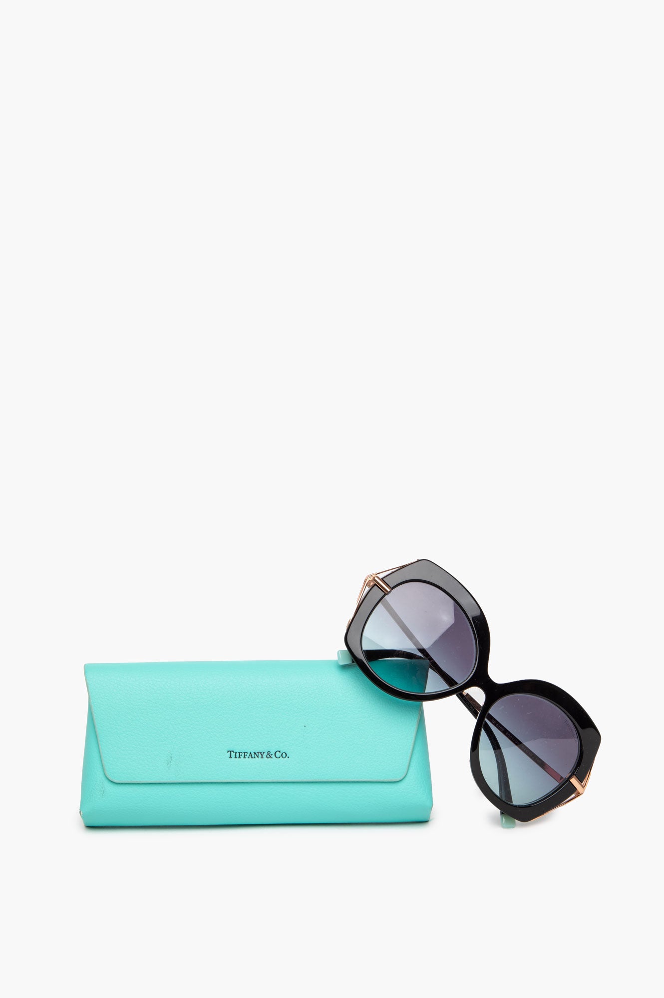 Tiffany & Co Blue Gradient Metal Sunglasses