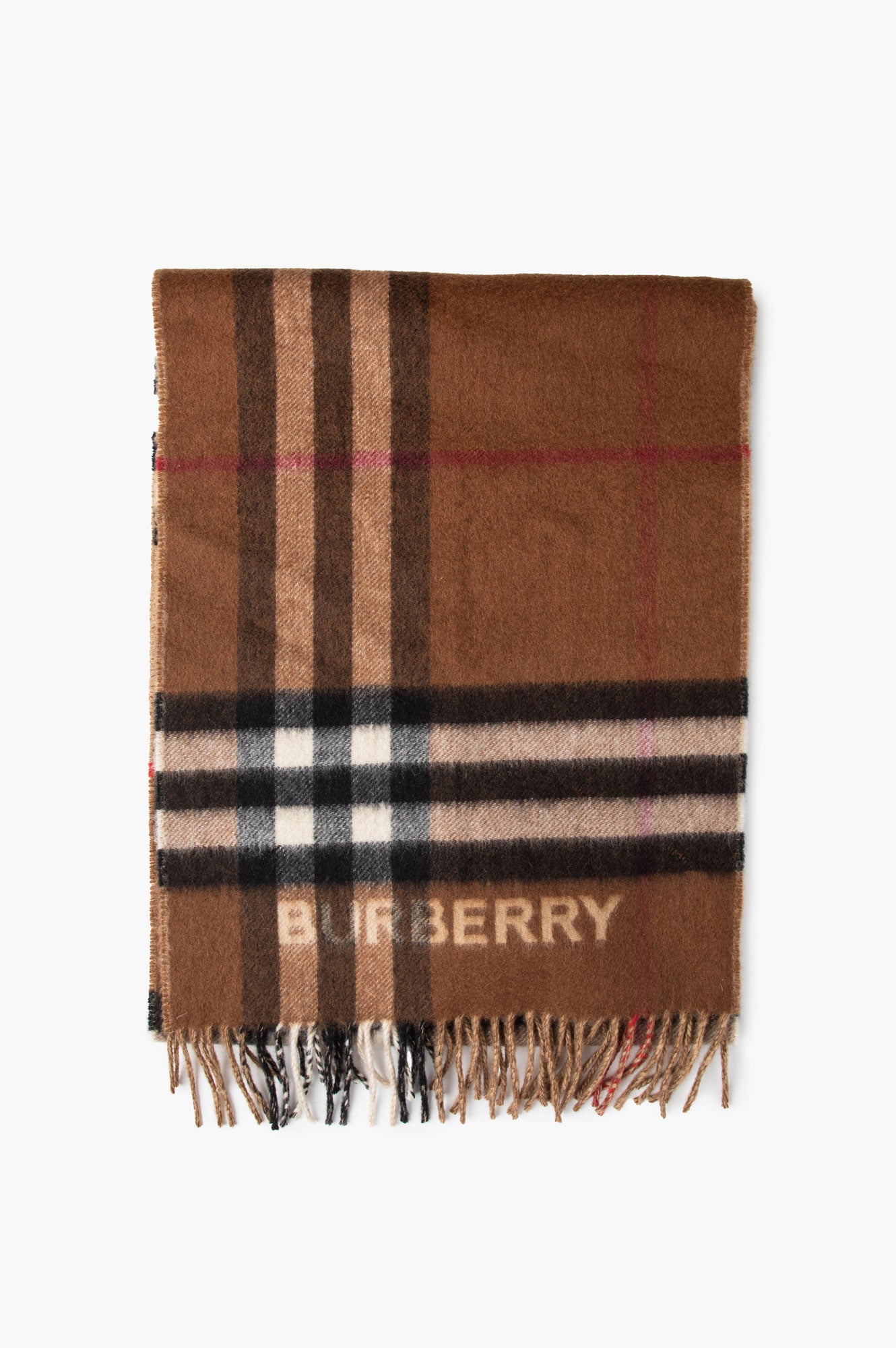 Burberry Brown Nova Check Cashmere Scarf