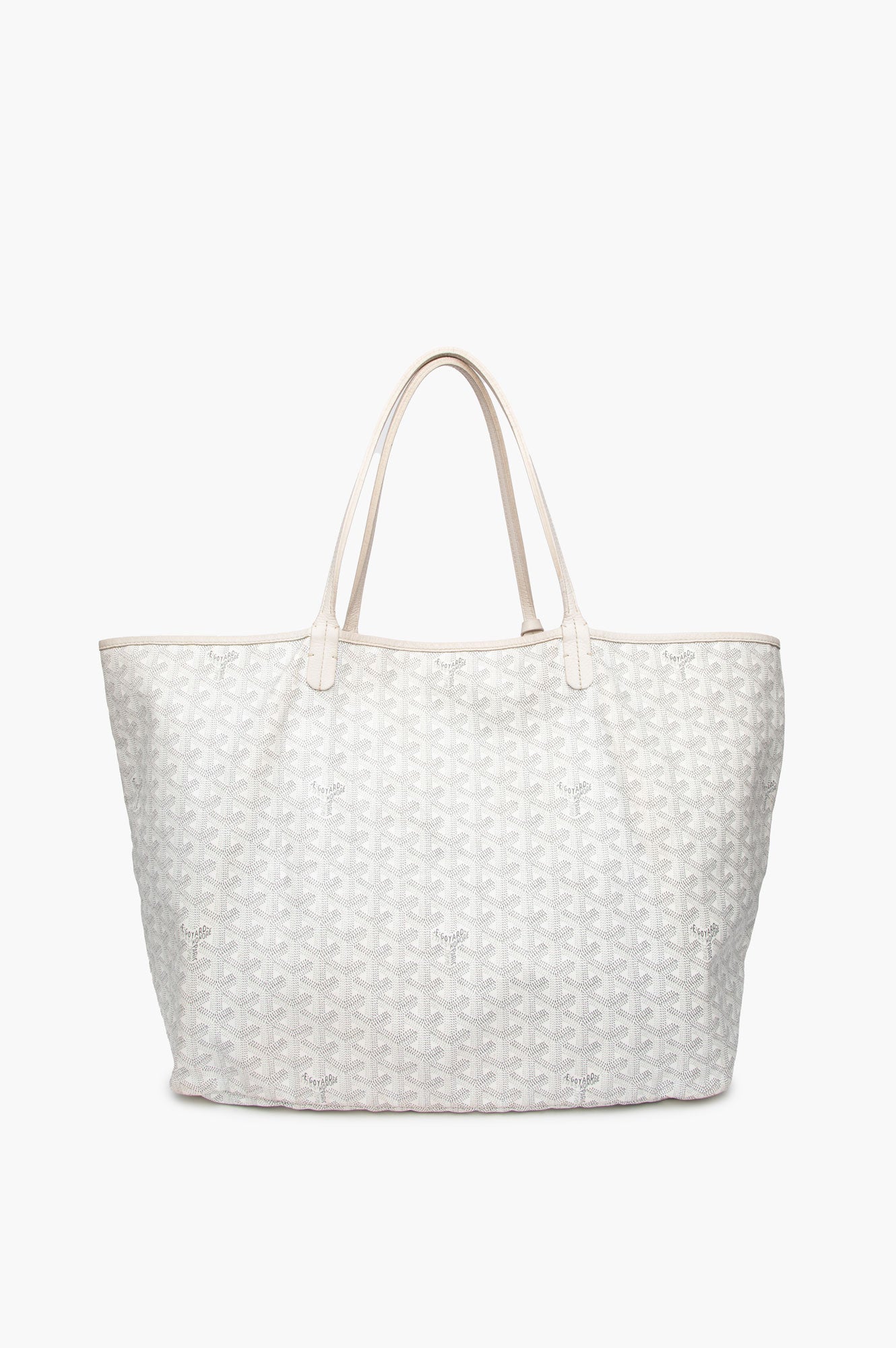 Goyard St. Louis White GM Tote With Pouch