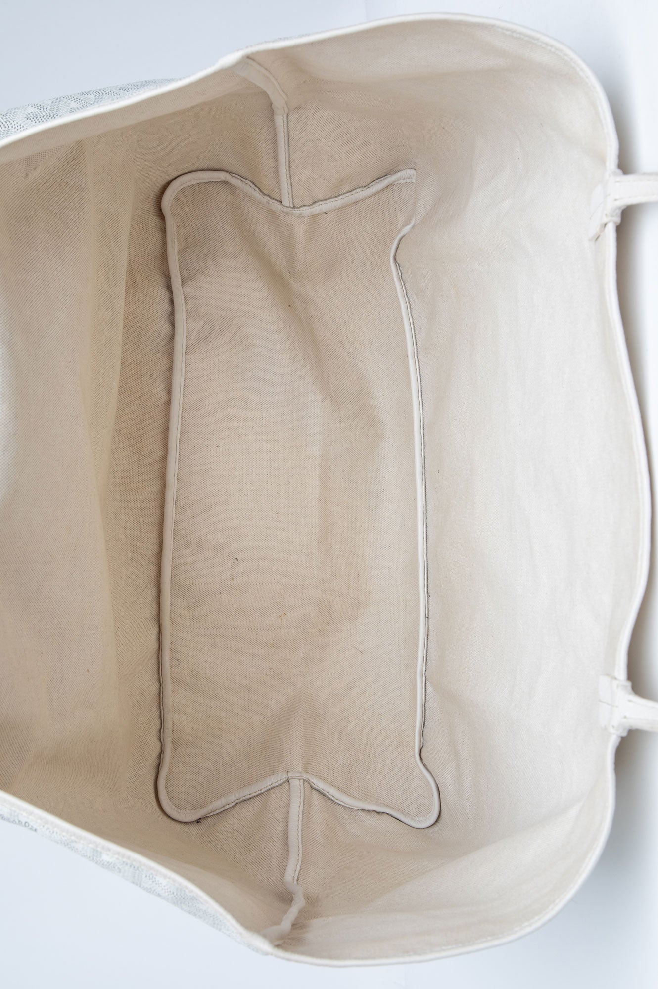 Goyard St. Louis White GM Tote With Pouch