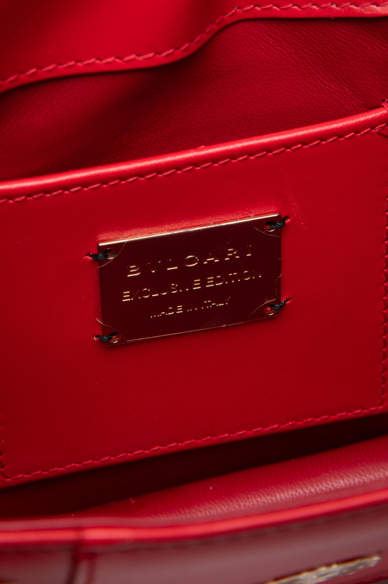 BVLGARI Serpenti Forever Red Calf Leather Small Crossbody Bag