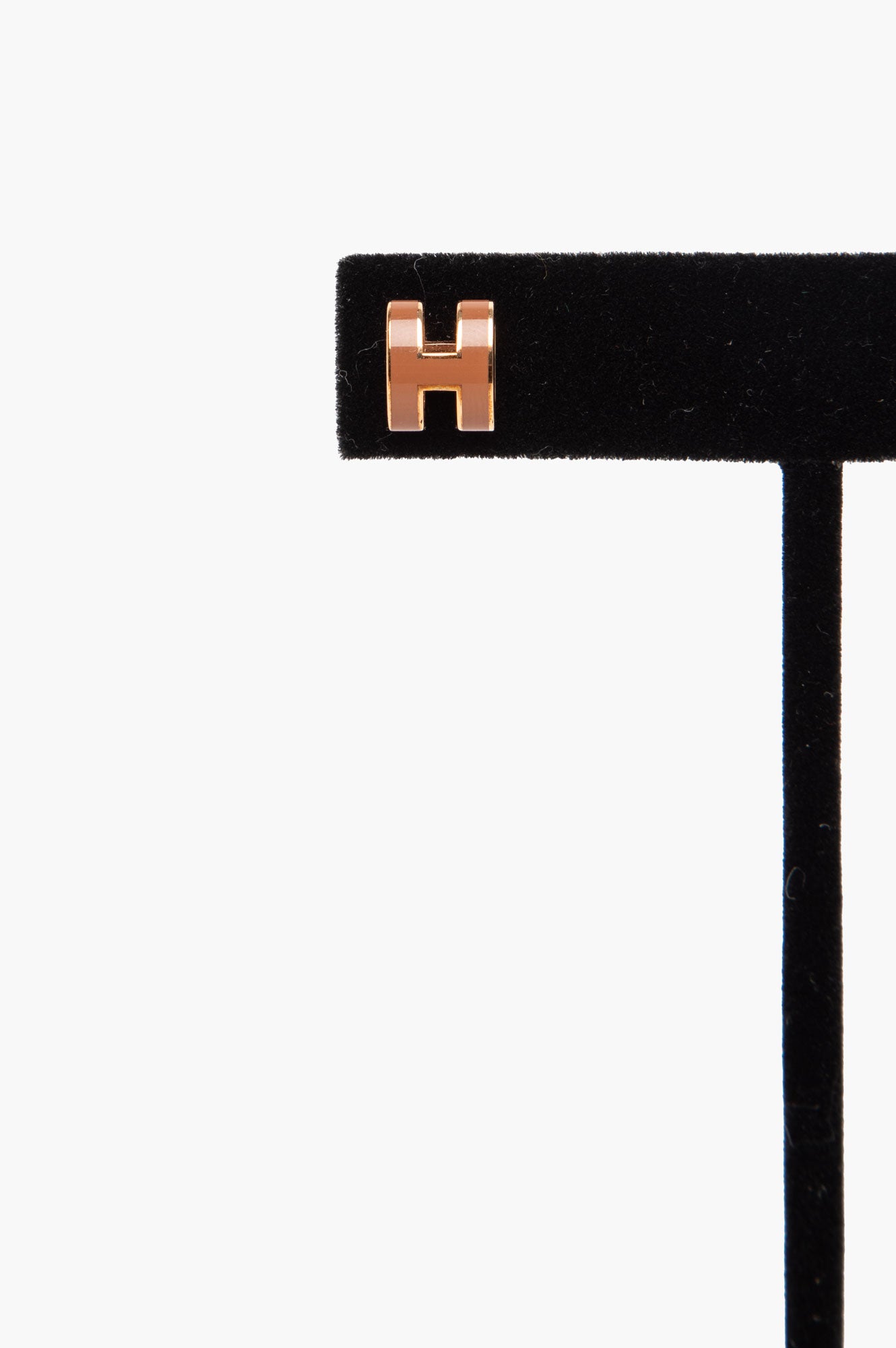 Hermès Rose Gold Plated New Gold Mini Pop H Earrings