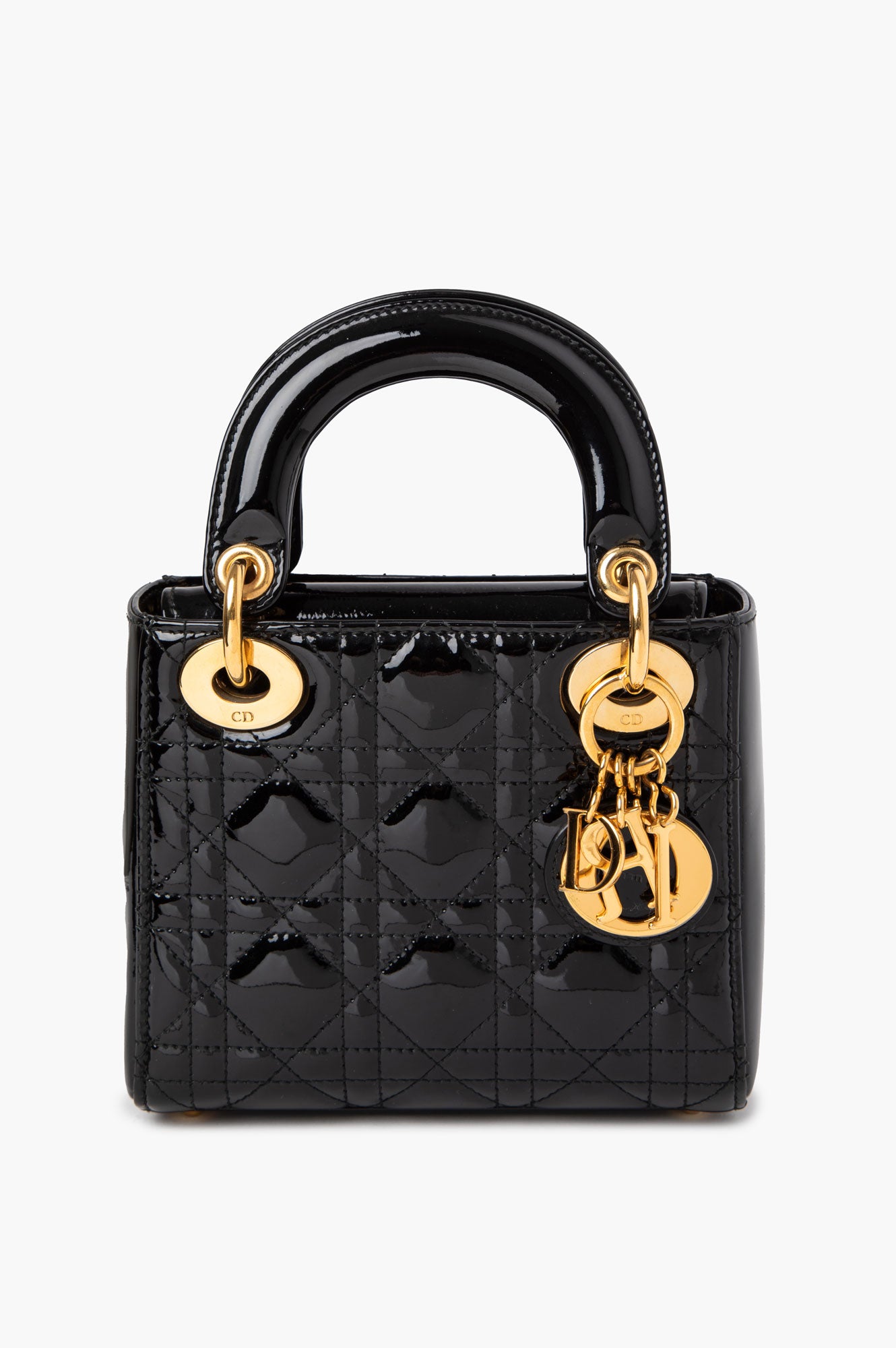 Christian Dior Black Patent Mini Lady Dior