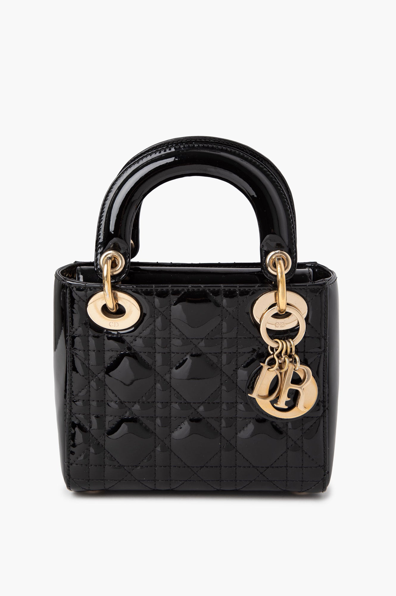 Christian Dior Black Patent Mini Lady Dior