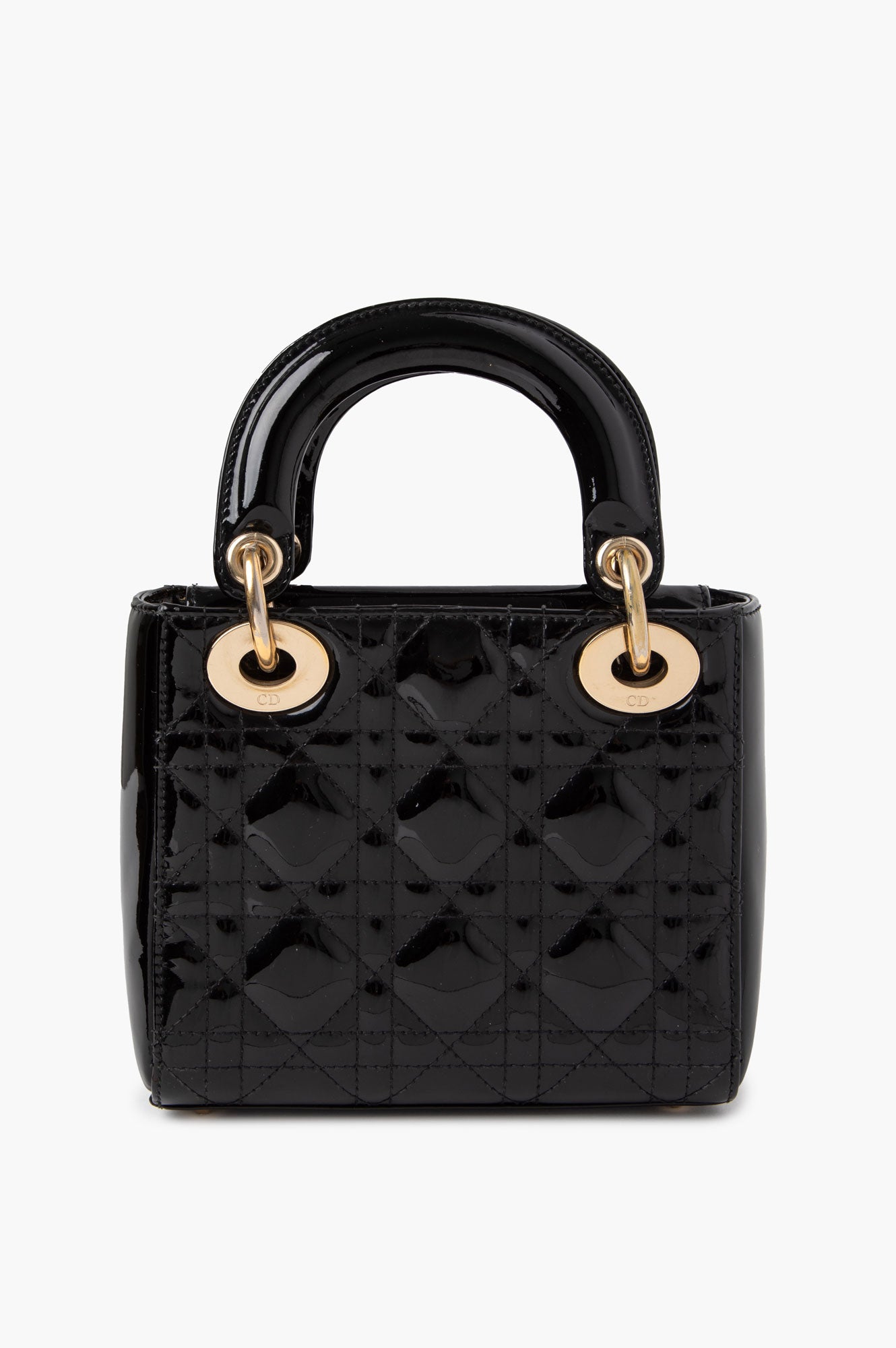 Christian Dior Black Patent Mini Lady Dior