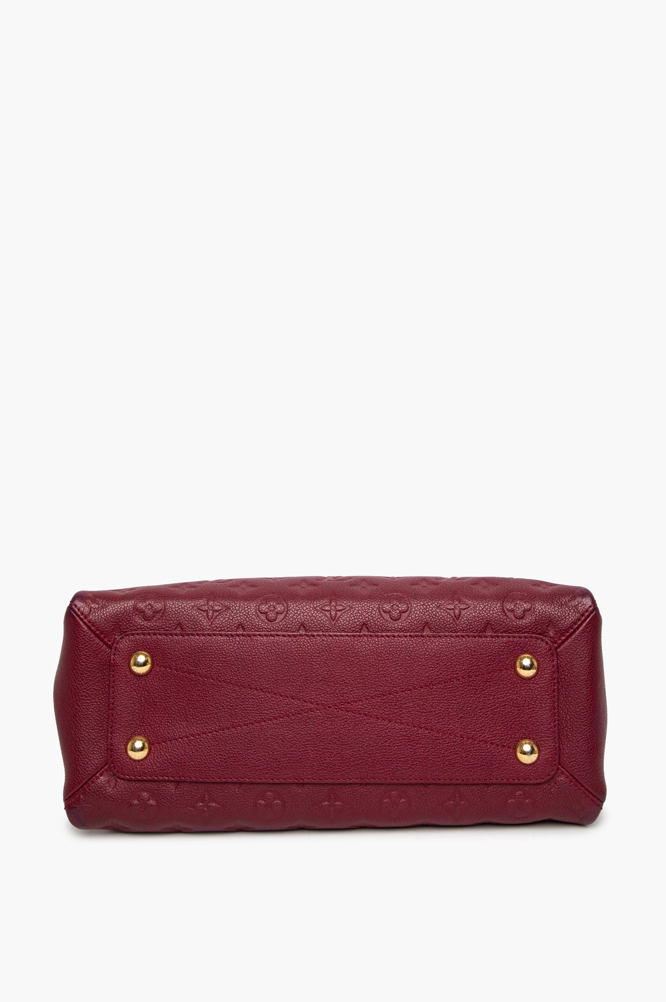 Louis Vuitton Monogram Burgundy Empreinte Vosges MM Satchel Shoulder Bag